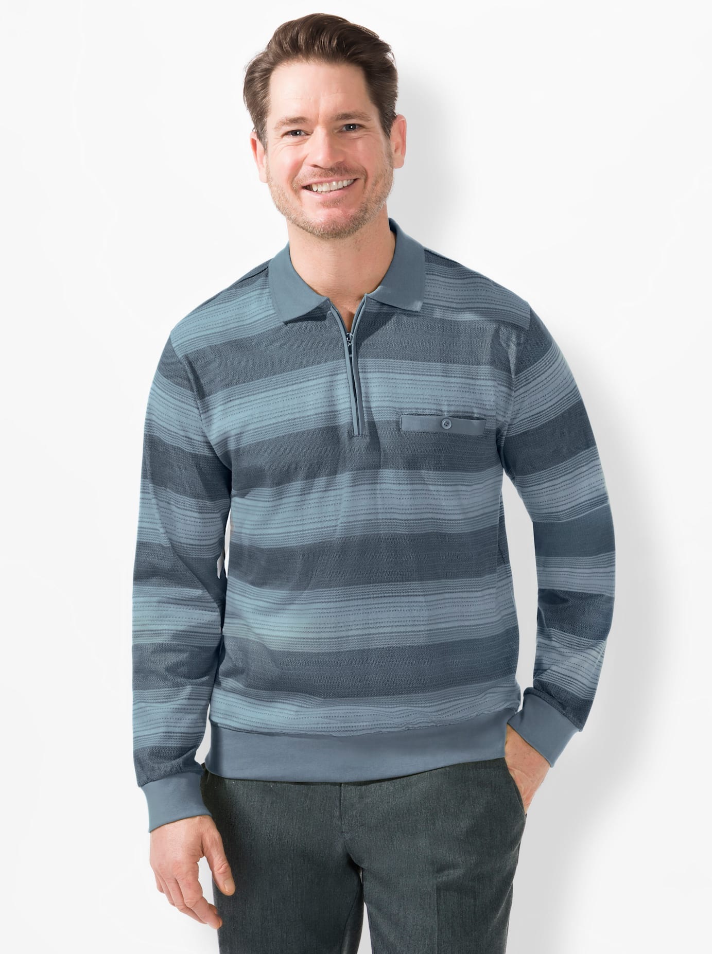 Marco Donati Poloshirt »Langarm-Shirt«, (1 tlg.)