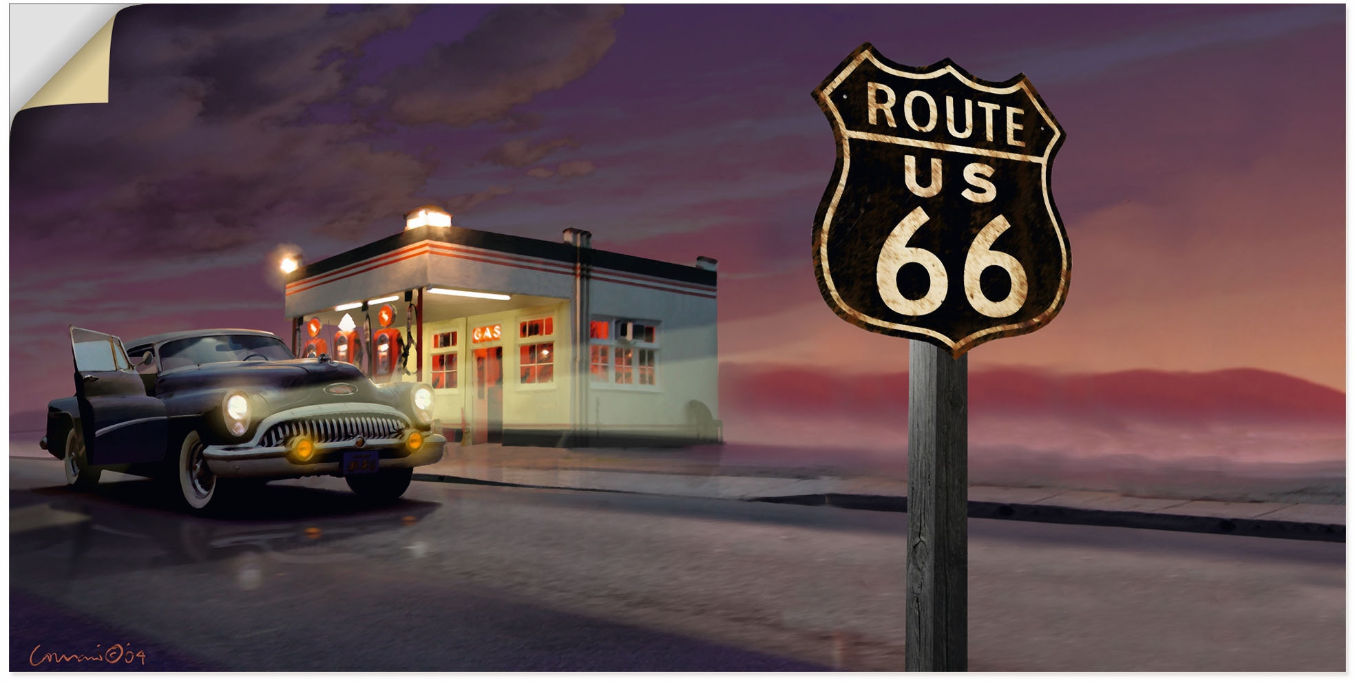 Artland Wandbild »Route 66«, Bilder von Amerika, (1 St.), als Alubild,  Leinwandbild, Wandaufkleber oder Poster in versch. Grössen online shoppen |  Jelmoli-Versand