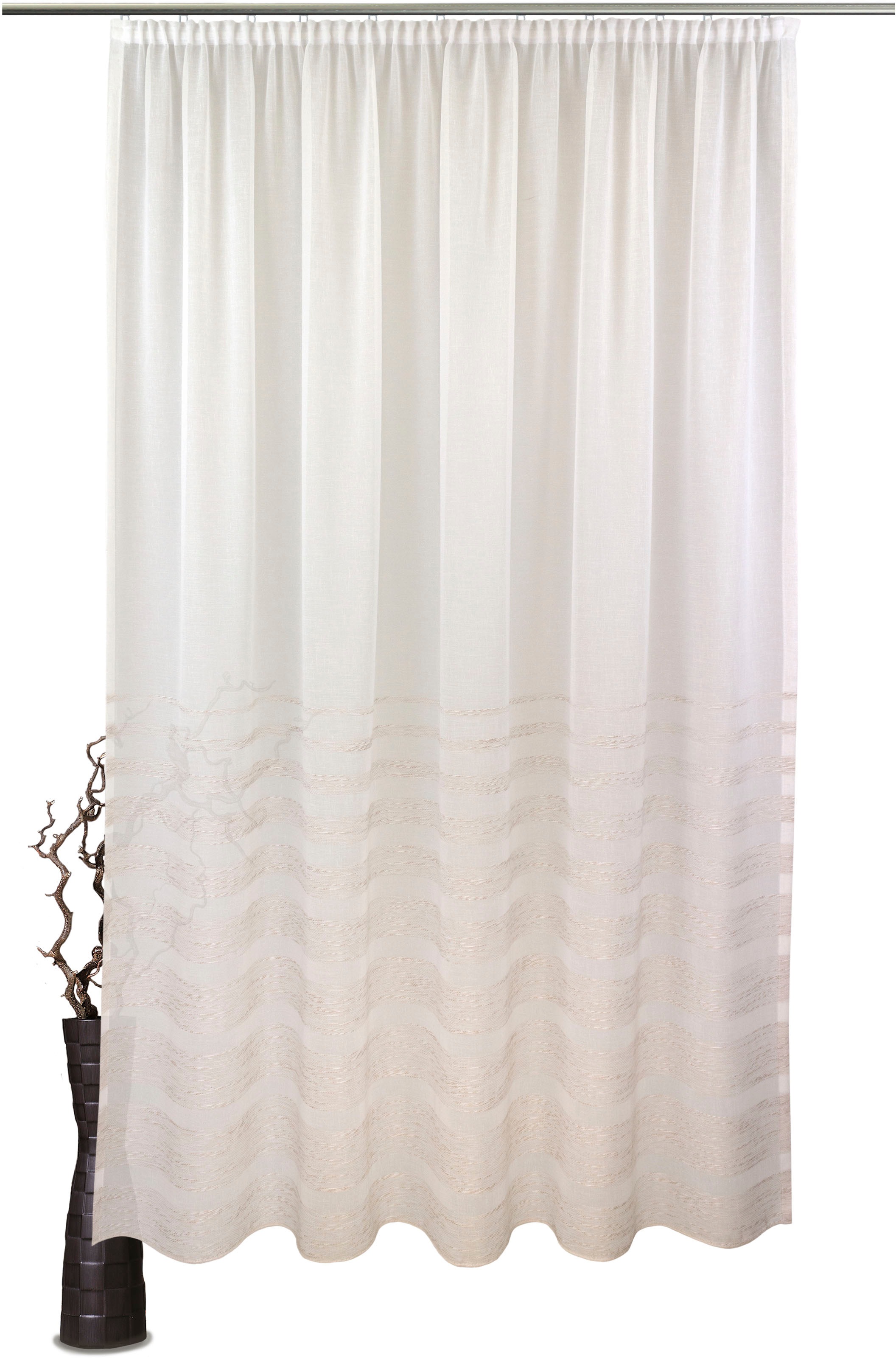 VHG Gardine nach Mass »Veli«, (1 St.), halbtransparent, Polyester, Farbverlauf,... kaufen