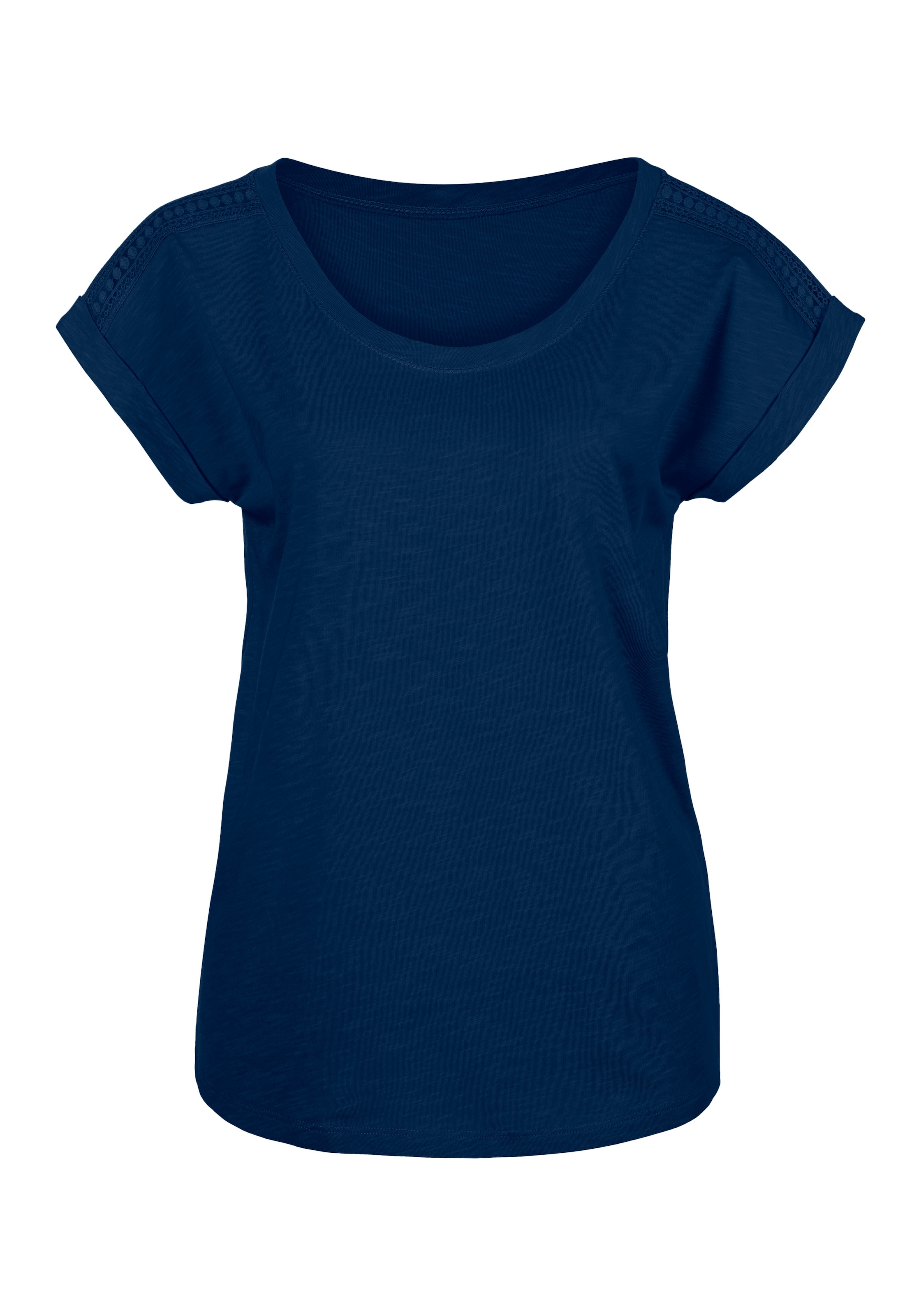 Vivance T-Shirt, (Packung, 2er-Pack), mit Häkelspitze an der Schulter  online kaufen | Jelmoli-Versand