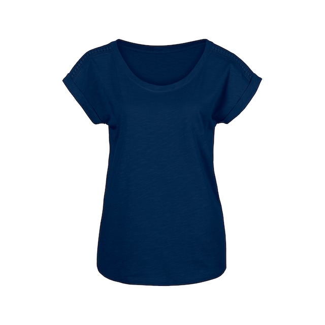 Vivance T-Shirt, (Packung, 2er-Pack), mit Häkelspitze an der Schulter  online kaufen | Jelmoli-Versand