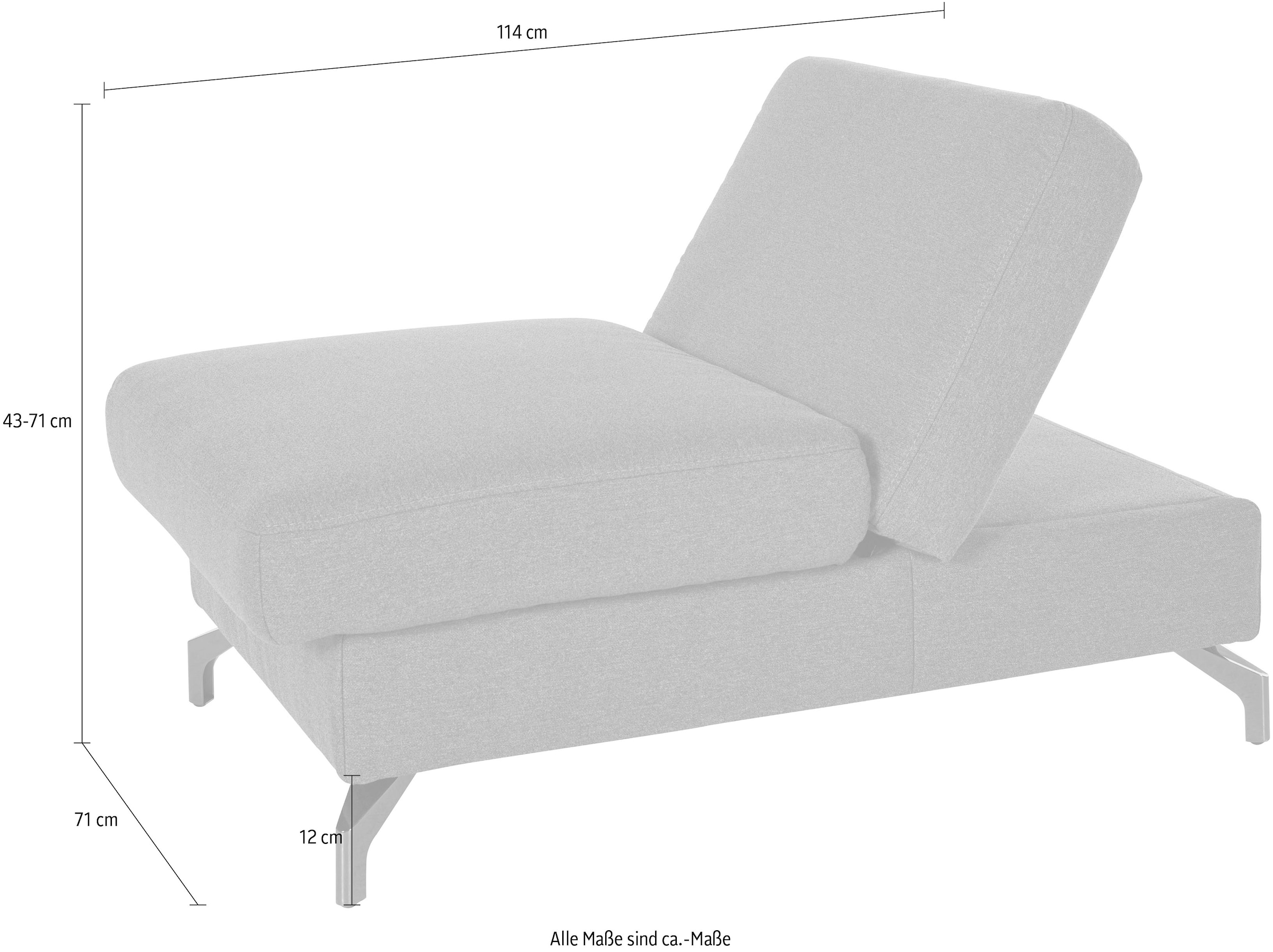 sit&more Hocker »Percy«, Fusshöhe 12 cm, mit Klappfunktion, wahlweise in 2 Fussfarben