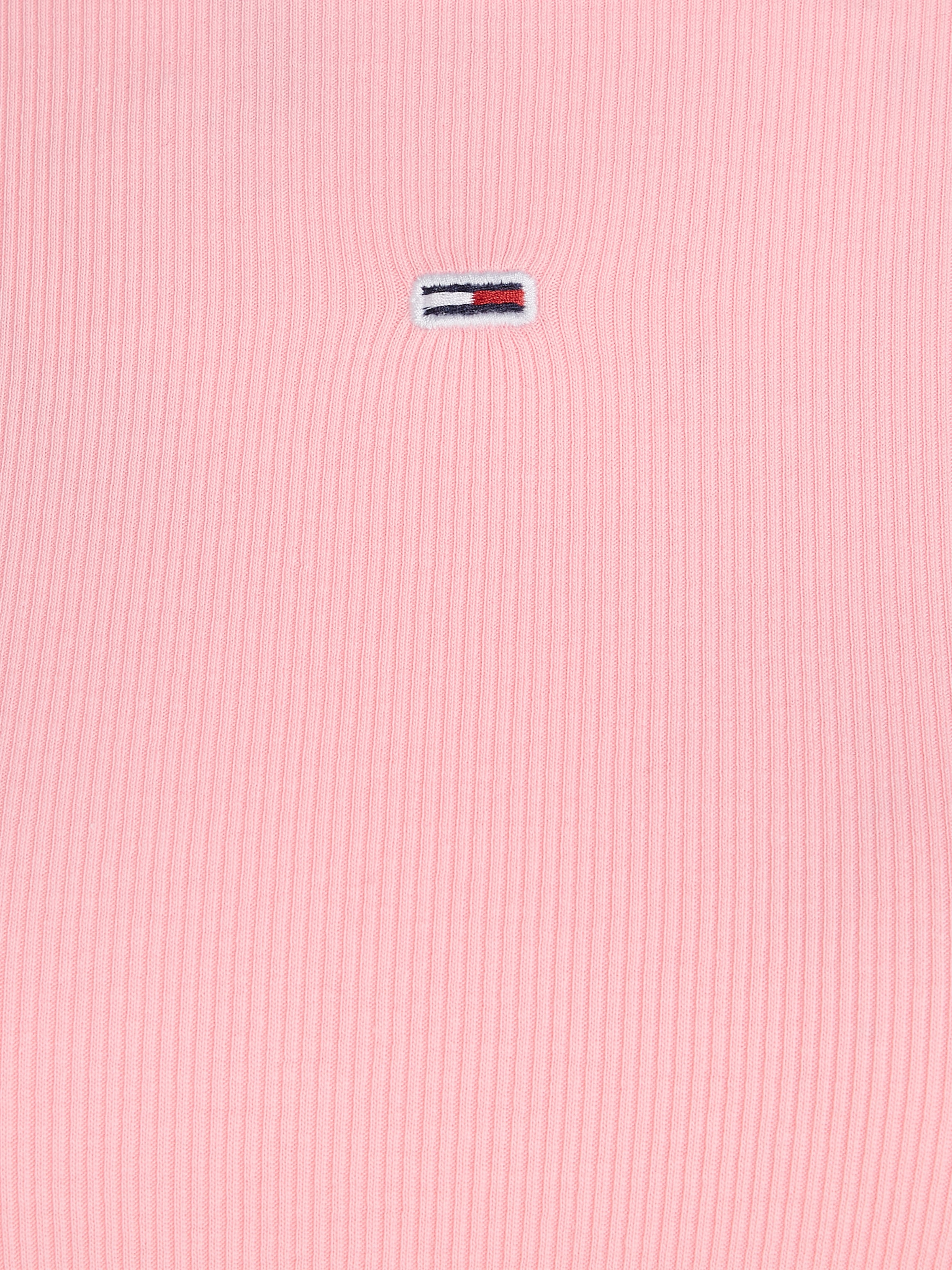 Tommy Jeans Logostickerei online Schweiz Langarmshirt Jelmoli-Versand Rib bei »Slim kaufen Longsleeve Essential mit Rippshirt«