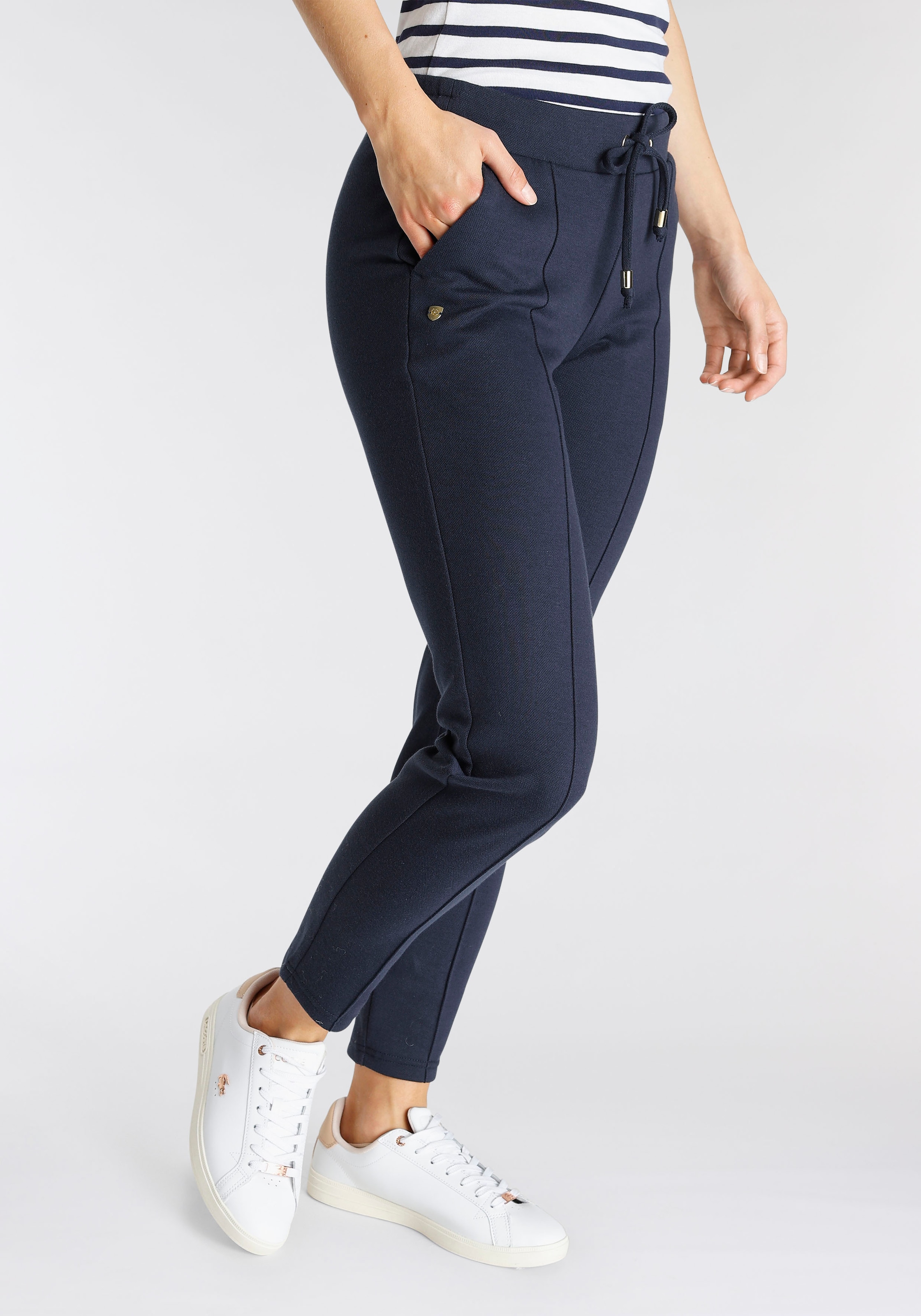 kaufen Schweiz Jelmoli-Versand - MARKE! mit & online Pants, trendigen bei Jogger Ziernähten Bund DELMAO elastischem NEUE
