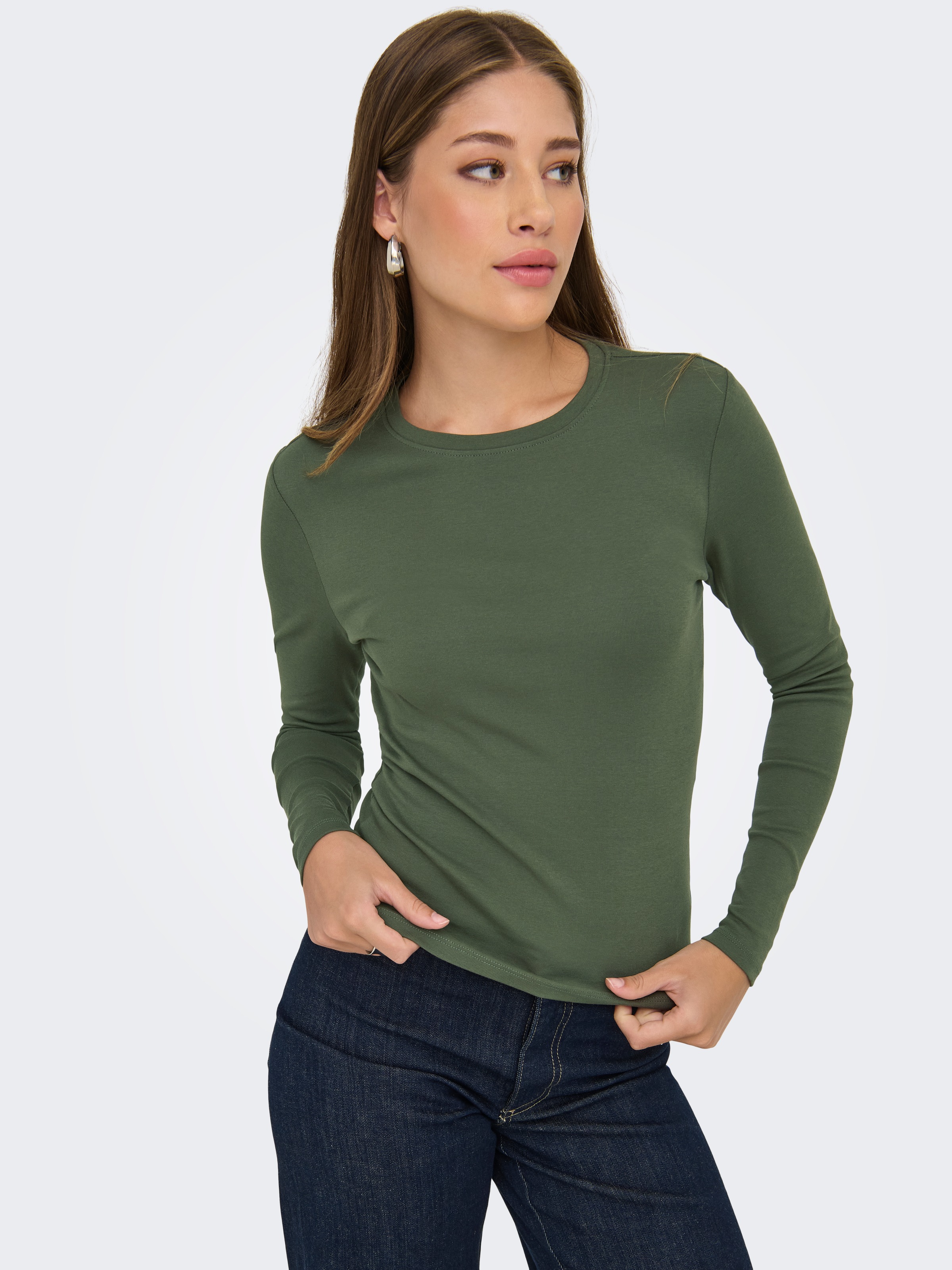 ONLY Langarmshirt »ONLRILEY O-NECK L/S TOP JRS«