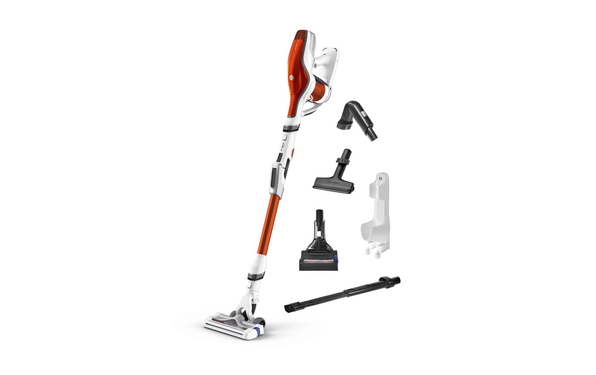 Rowenta Akku-Bodenstaubsauger »AIR FORCE FLEX 560 Weiss und Orange«