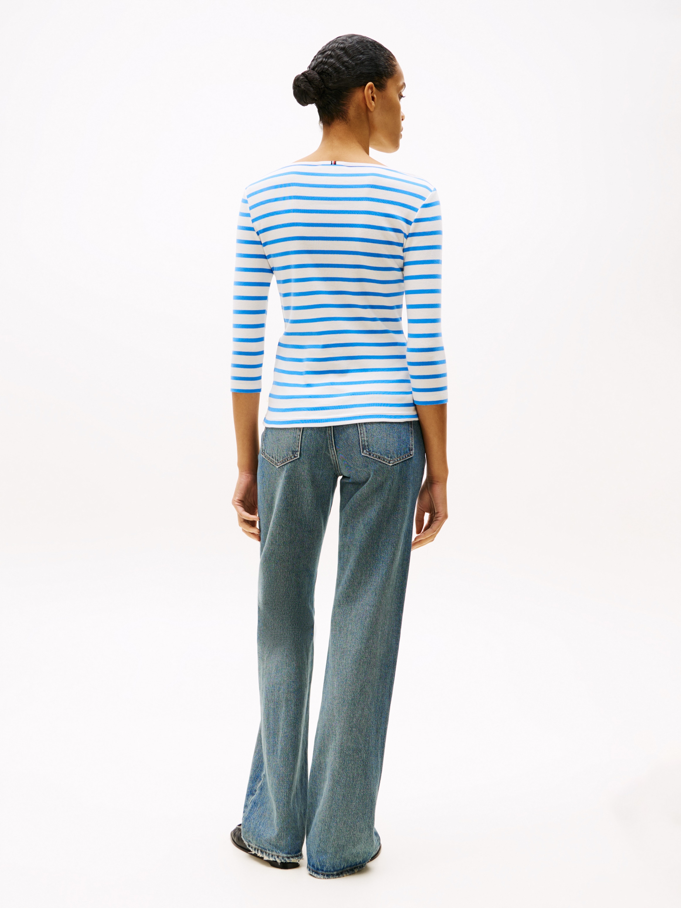 Tommy Hilfiger 3/4-Arm-Shirt »NEW CODY SLIM BOAT-NK 3/4SLV«, mit Logostickerei