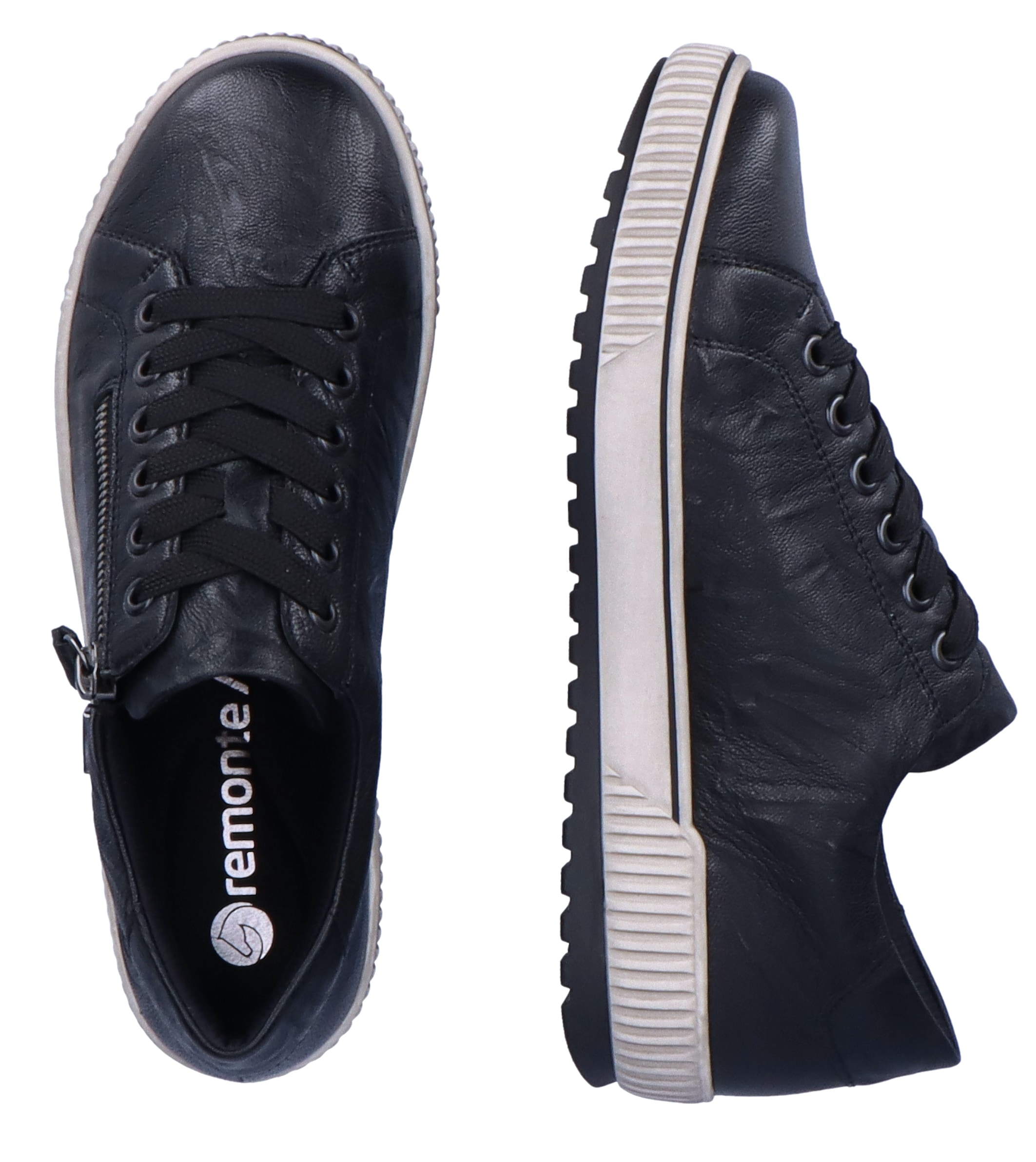 Remonte Plateausneaker, Freizeitschuh, Halbschuh, Schnürschuh mit Aussenreissverschluss