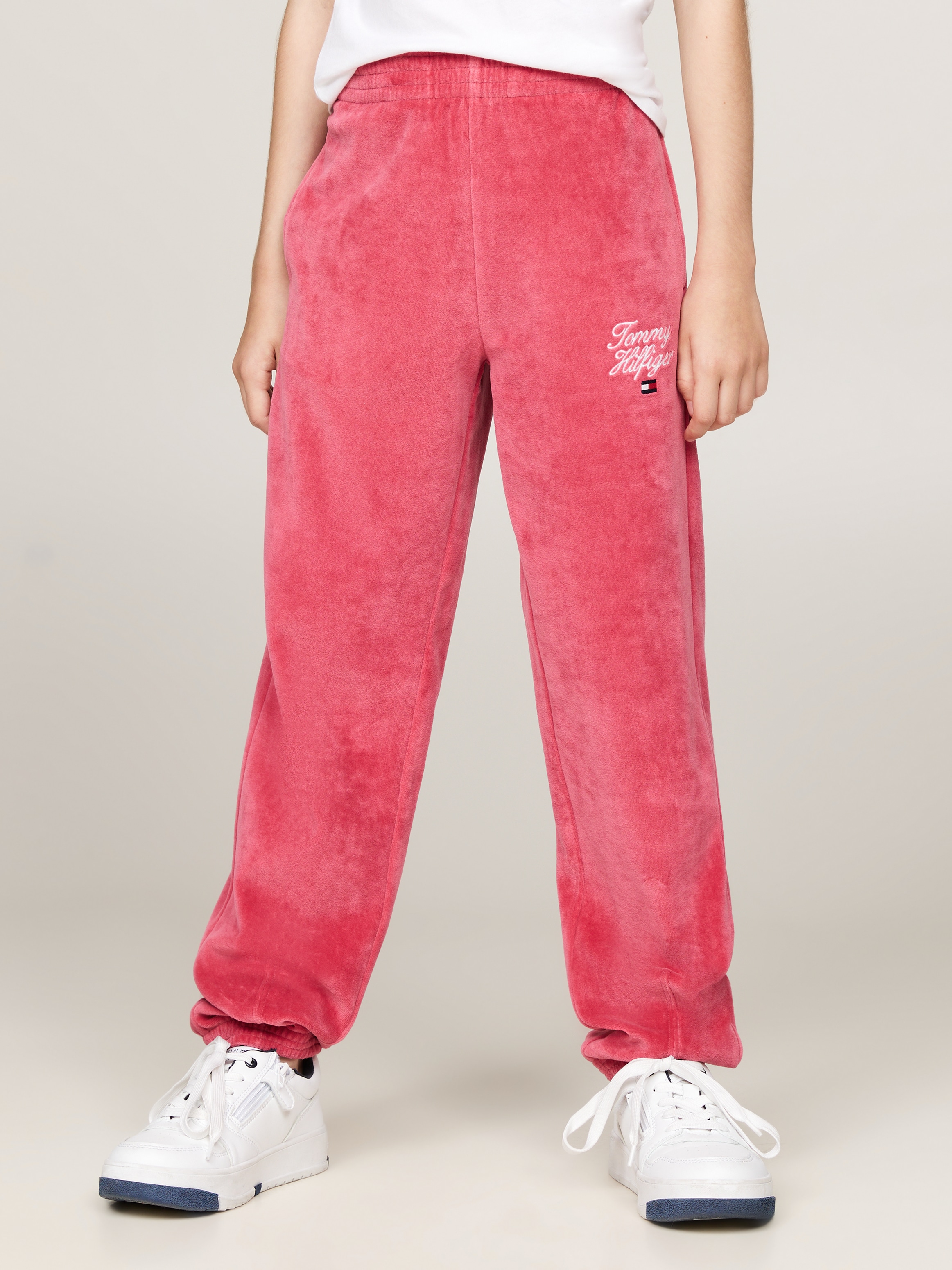 Tommy Hilfiger Sweathose »TH SCRIPT VELOUR PANT«, mit Logo-Stickerei