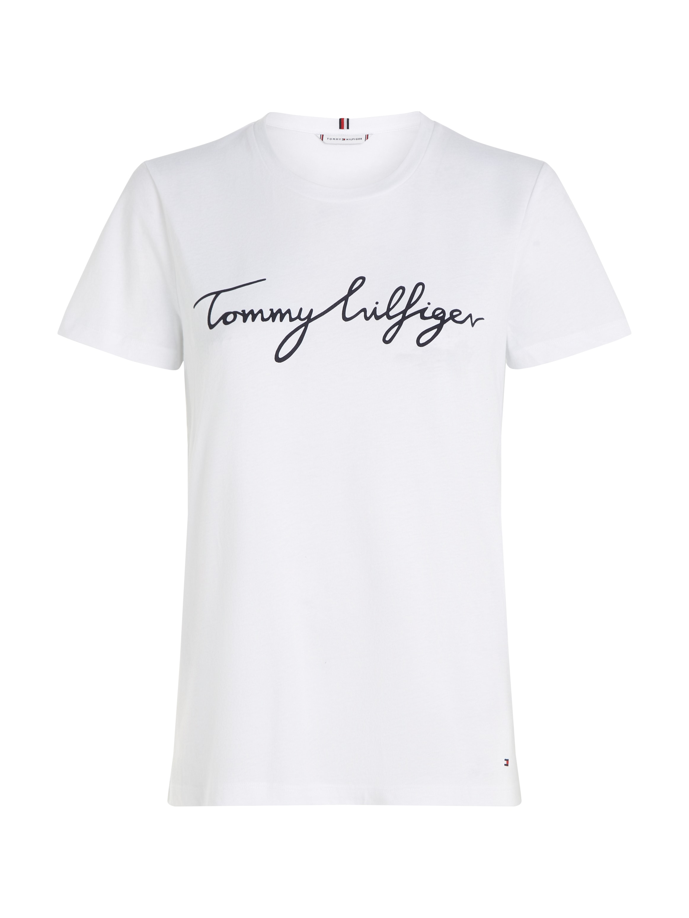 Tommy Hilfiger T-Shirt »REG C-NK SIGNATURE TEE SS«, mit Logoschriftzug