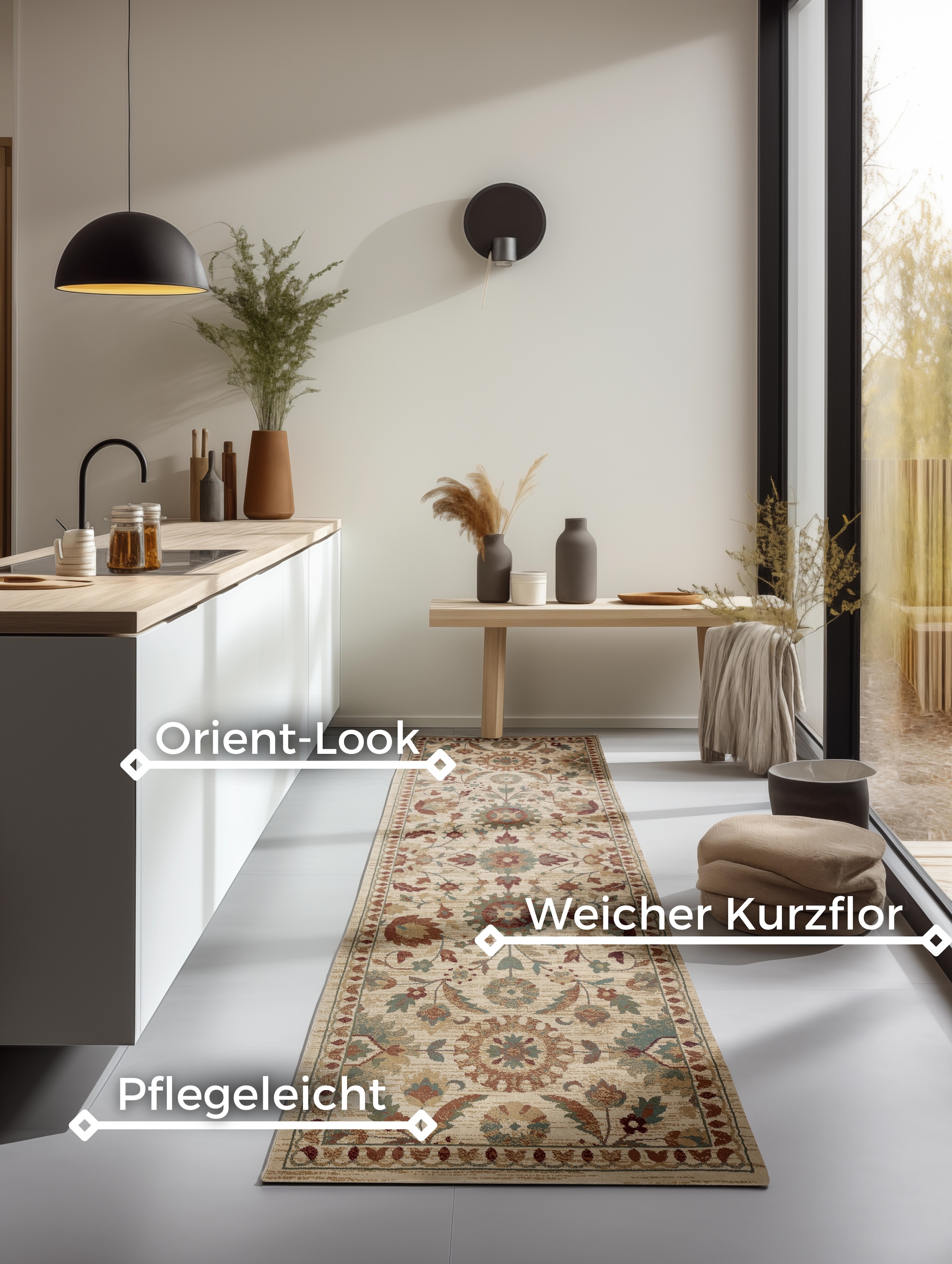 HANSE Home Läufer »Farsi«, rechteckig, 8 mm Höhe, Orient Optik, strapazierfähig, pflegeleicht, robust