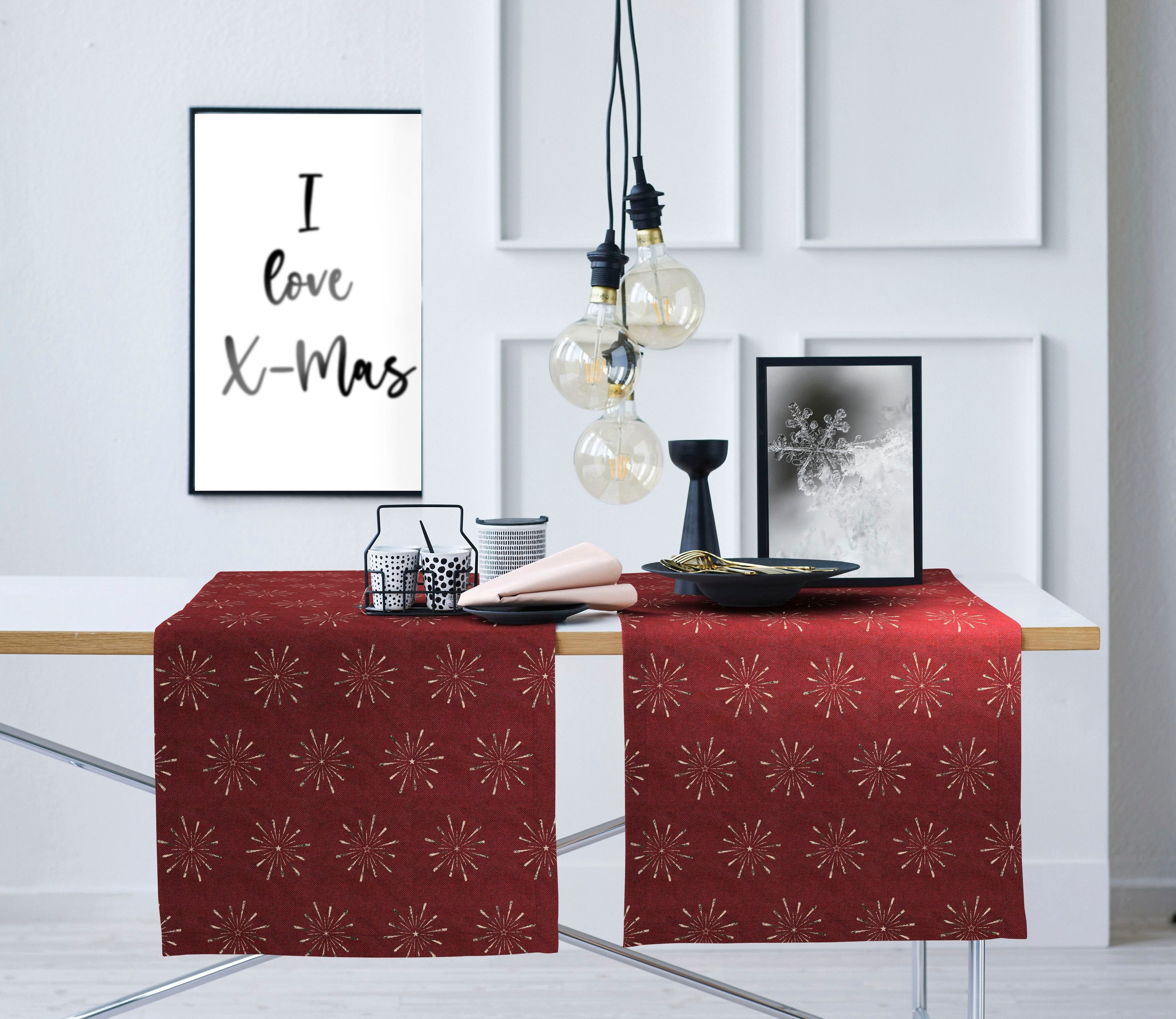 APELT Tischläufer "6302 CHRISTMAS GLAM, Weihnachtsdeko, Weihnachten" Lurex-Jacquardgewebe