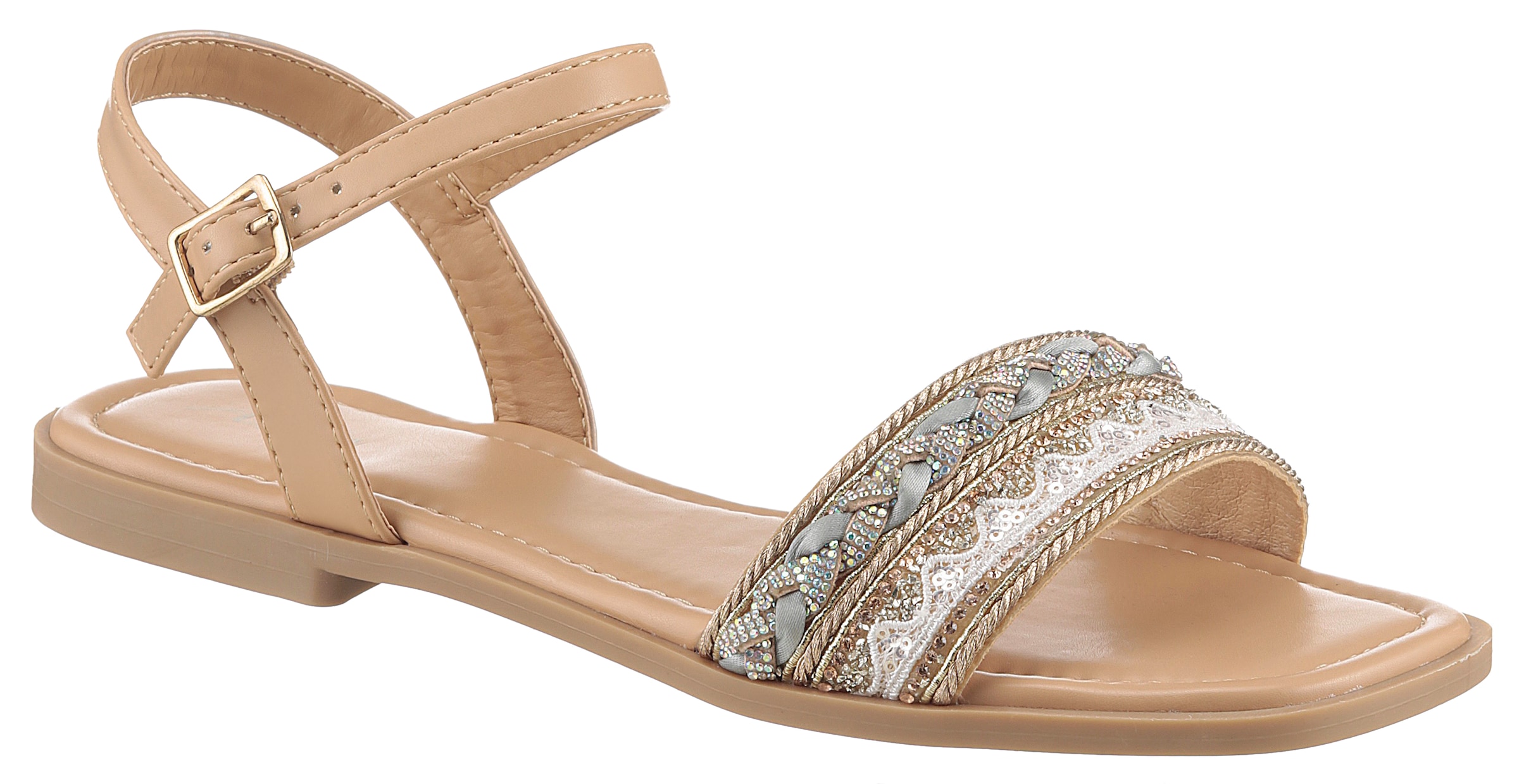 Aniston SHOES Riemchensandale, Sommerschuh, Sandalette, Glitzersteine - NEUE KOLLEKTION