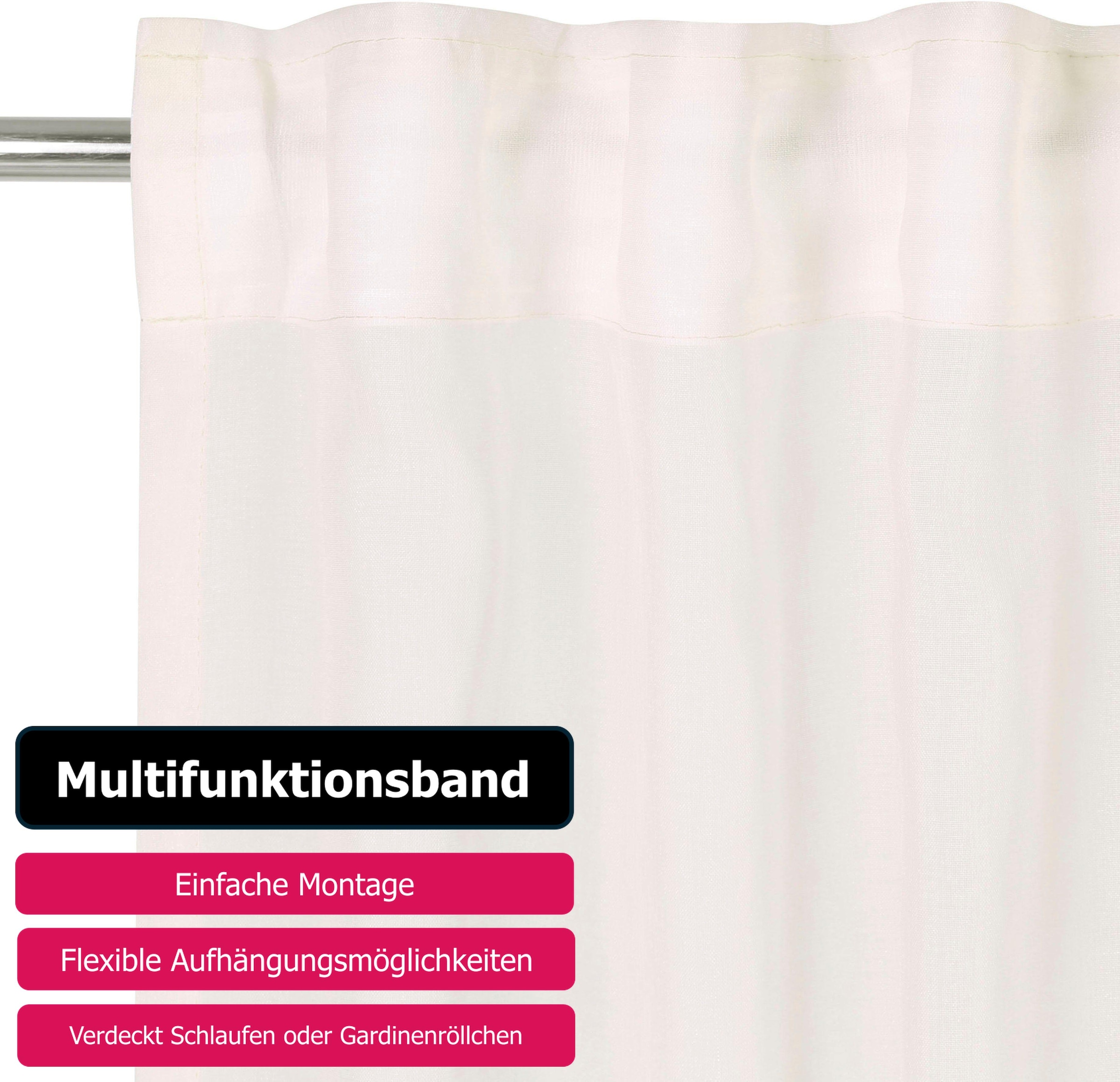 my home Gardine »Dolly«, (2 St.), gewebt, Polyester