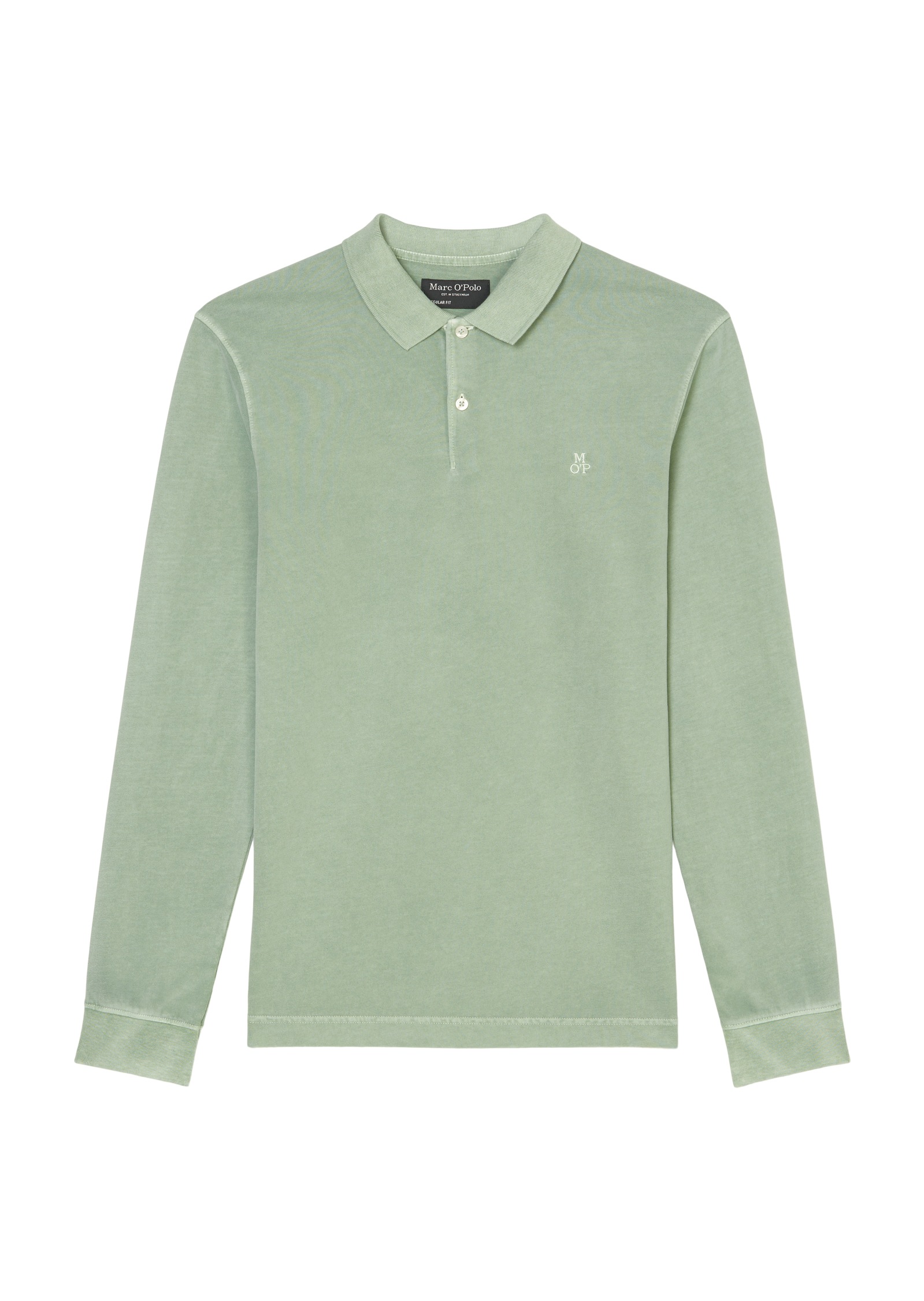 Marc O'Polo Langarm-Poloshirt, im Washed-Look