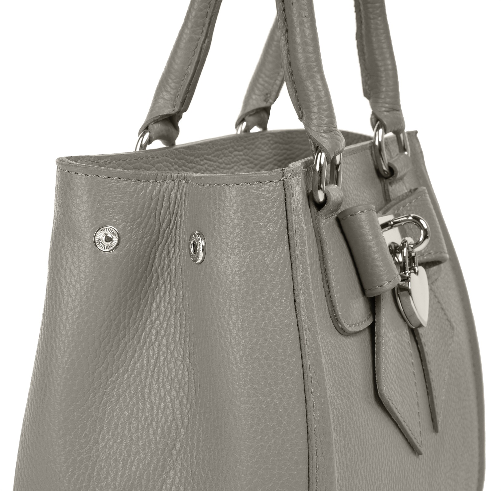 Cluty Henkeltasche, echt Leder, Made in Italy