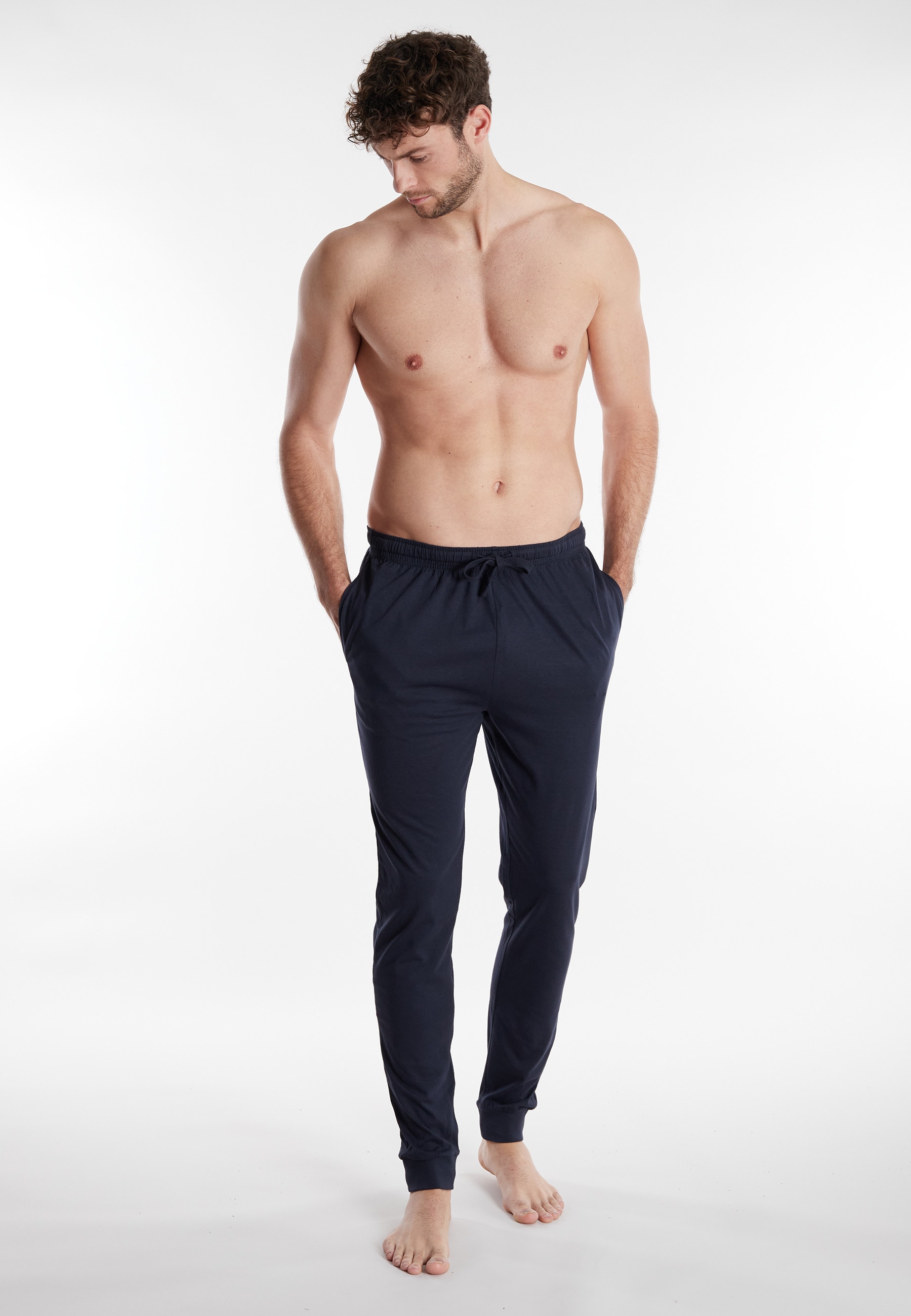 TOM TAILOR Pyjamahose »Cansas« Bindeband, Seitentaschen, schmaler Fit, bequem, weich, atmungsaktiv