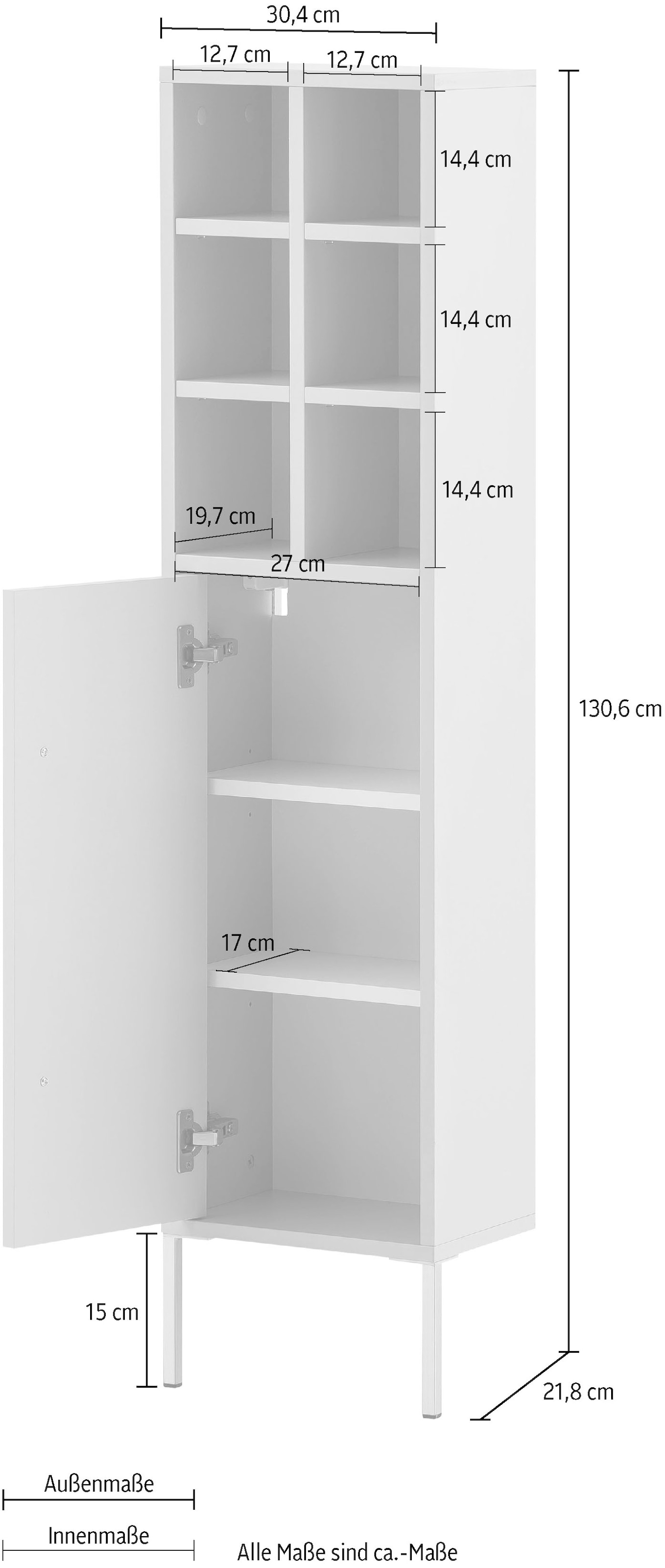 Schildmeyer Midischrank »Sarah«, Badmöbel, Breite 30,4