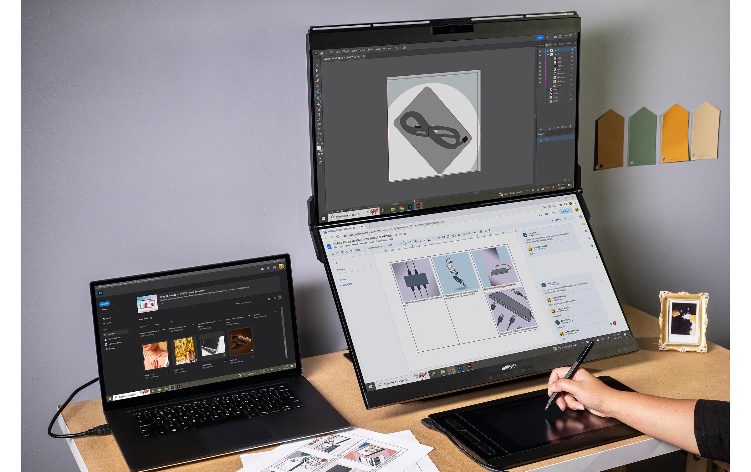 Mobile Pixels LCD-Monitor »Geminos T«, 60,72 cm/24 Zoll, 1920 x 1080 px, Full HD, 60 Hz
