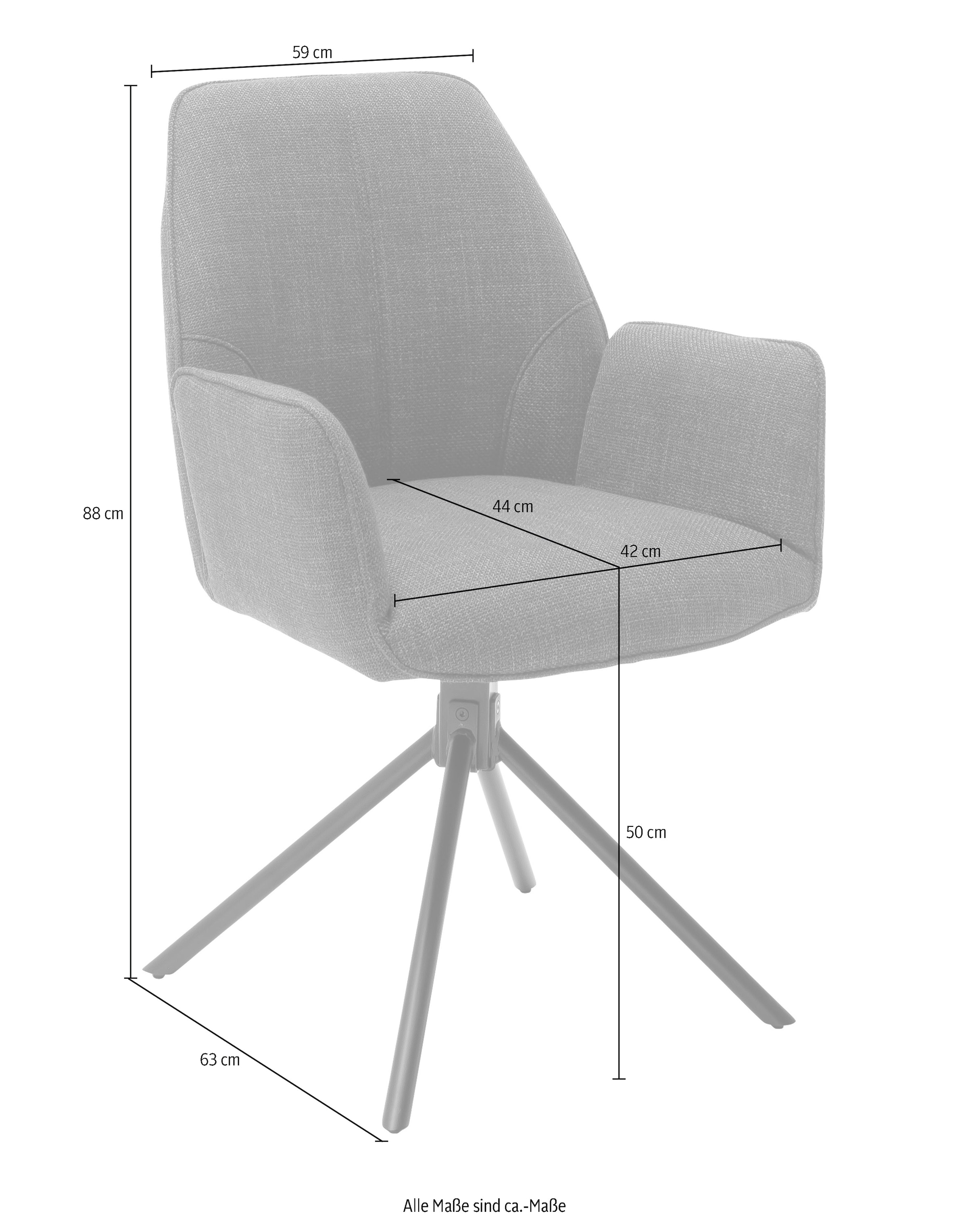 MCA furniture St., bis Stuhl 120 | »Pemba«, 4-Fussstuhl 2er-Set, online Jelmoli-Versand Nivellierung, (Set), belastbar 2 kg mit bestellen 180°drehabr