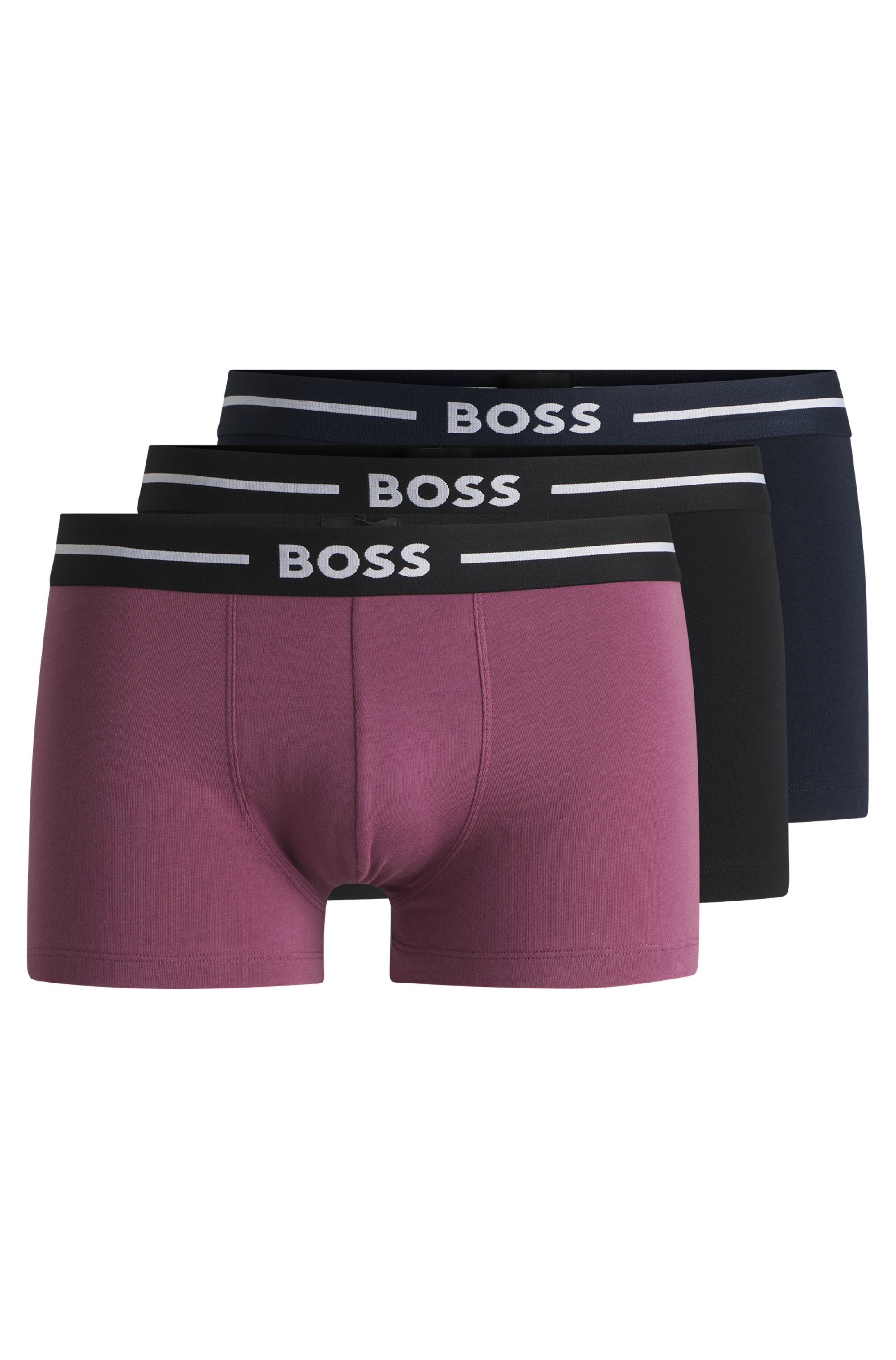 BOSS Trunk »Trunk 3P Bold« Packung, 3 Stk. mit kontrastfarbenen Logoschriftzug