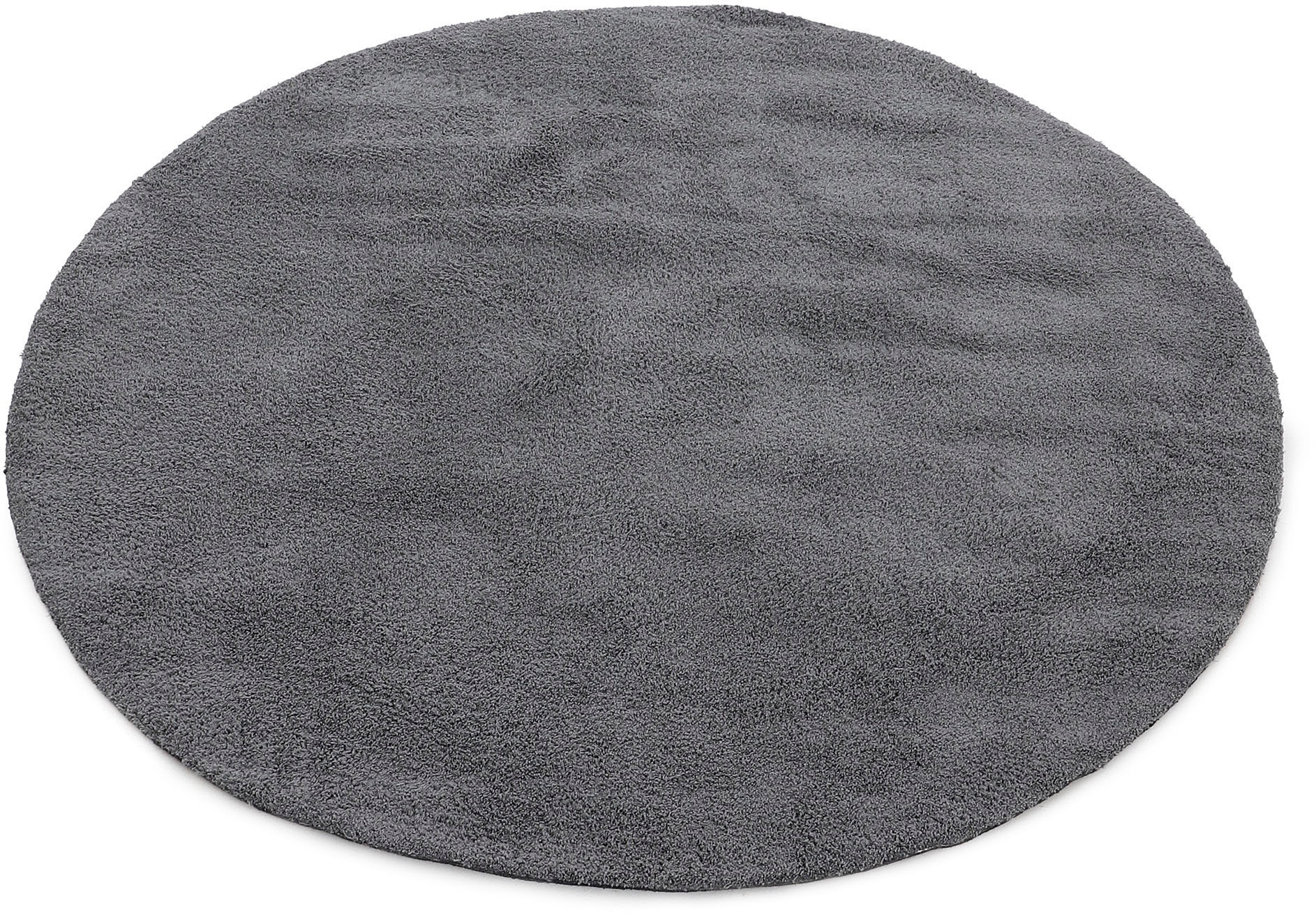 carpetfine Teppich »Silky«, rund, 20 mm Höhe, Shaggy, Langflor, uni, besonders weich, handarbeit
