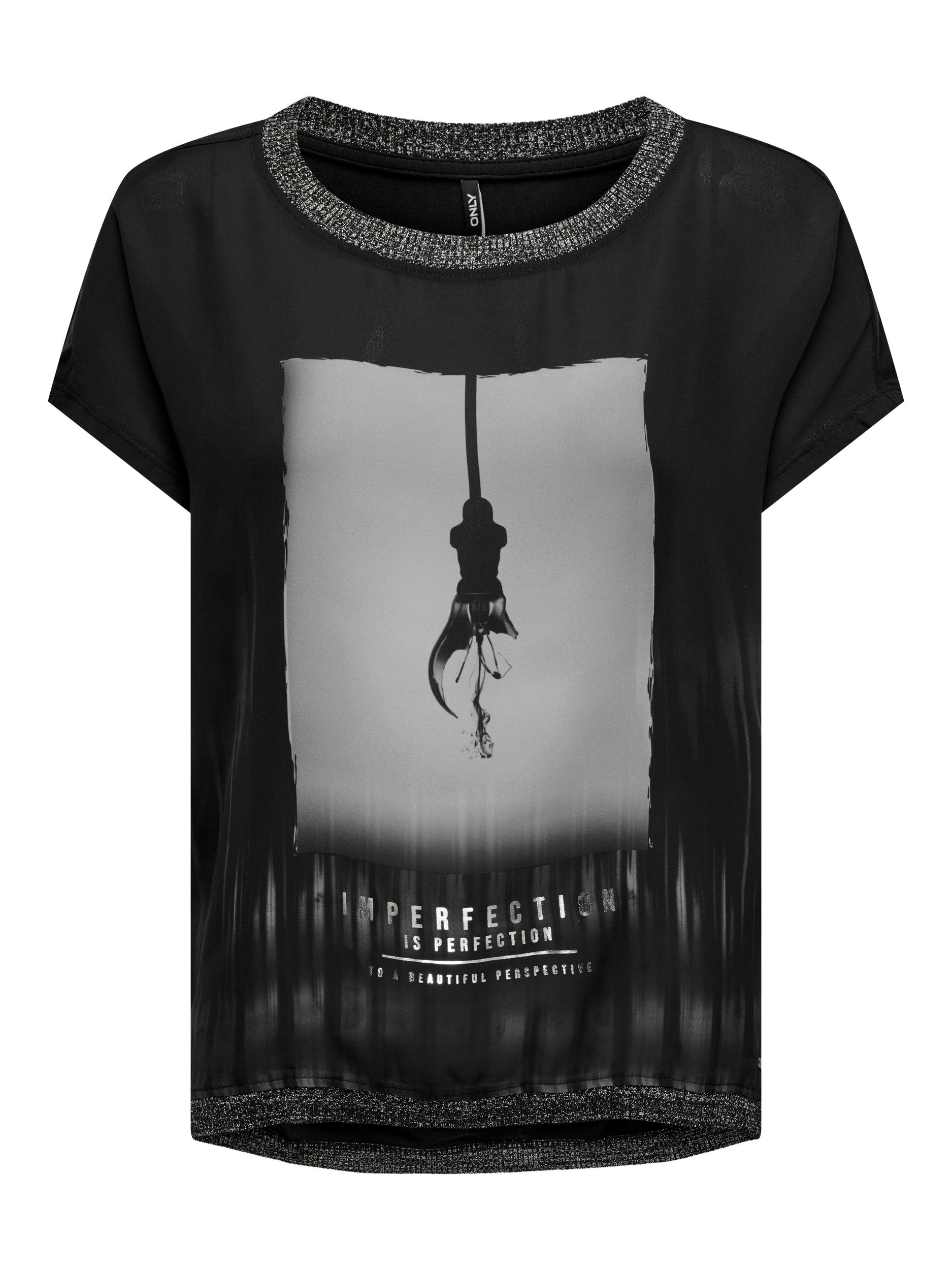 ONLY Kurzarmshirt »ONLMICKELA S/S PHOTO TOP BOX JRS«