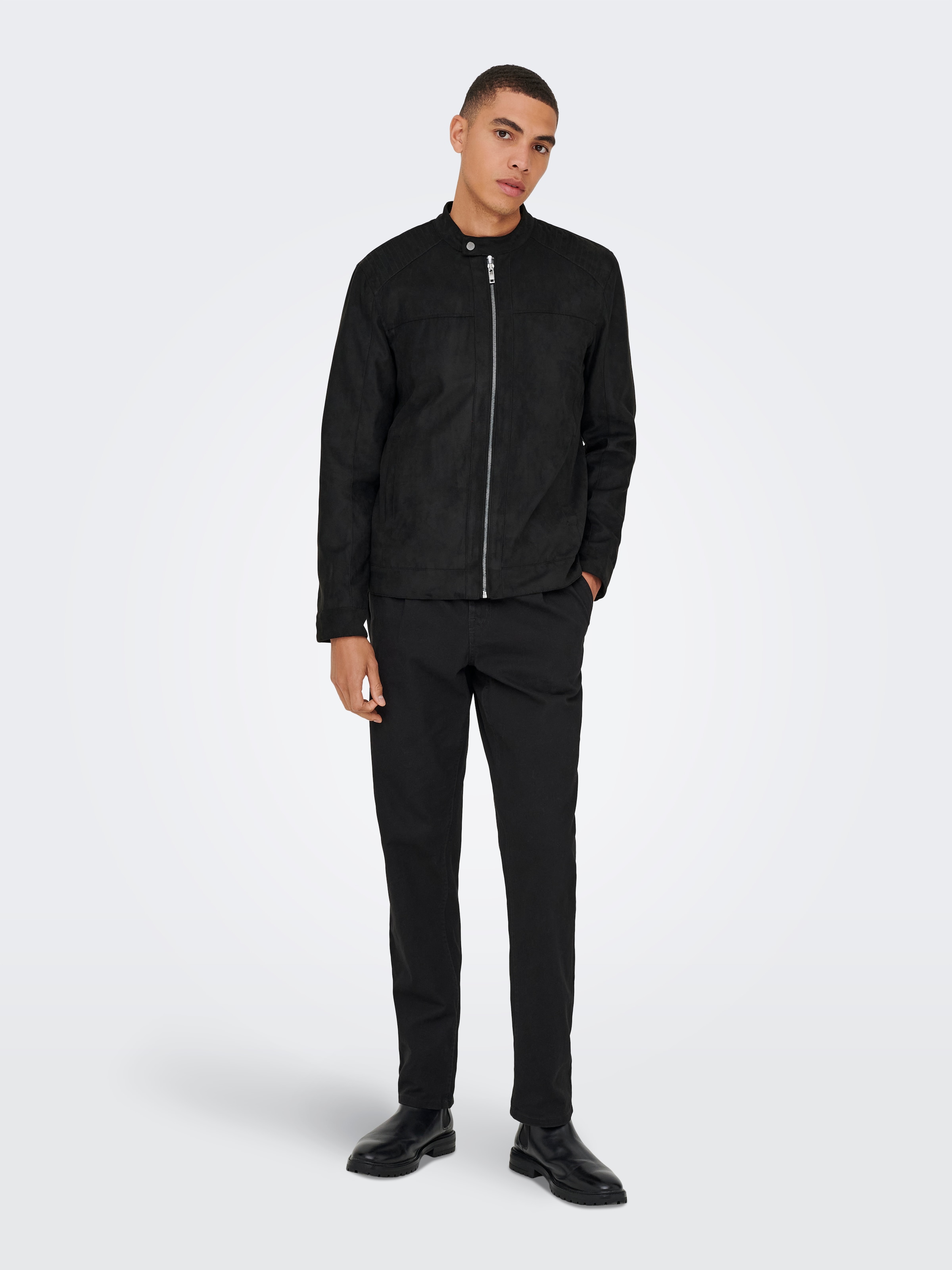 ONLY & SONS Bomberjacke »ONSMIKE FAKE SUEDE JACKET OTW«, ohne Kapuze