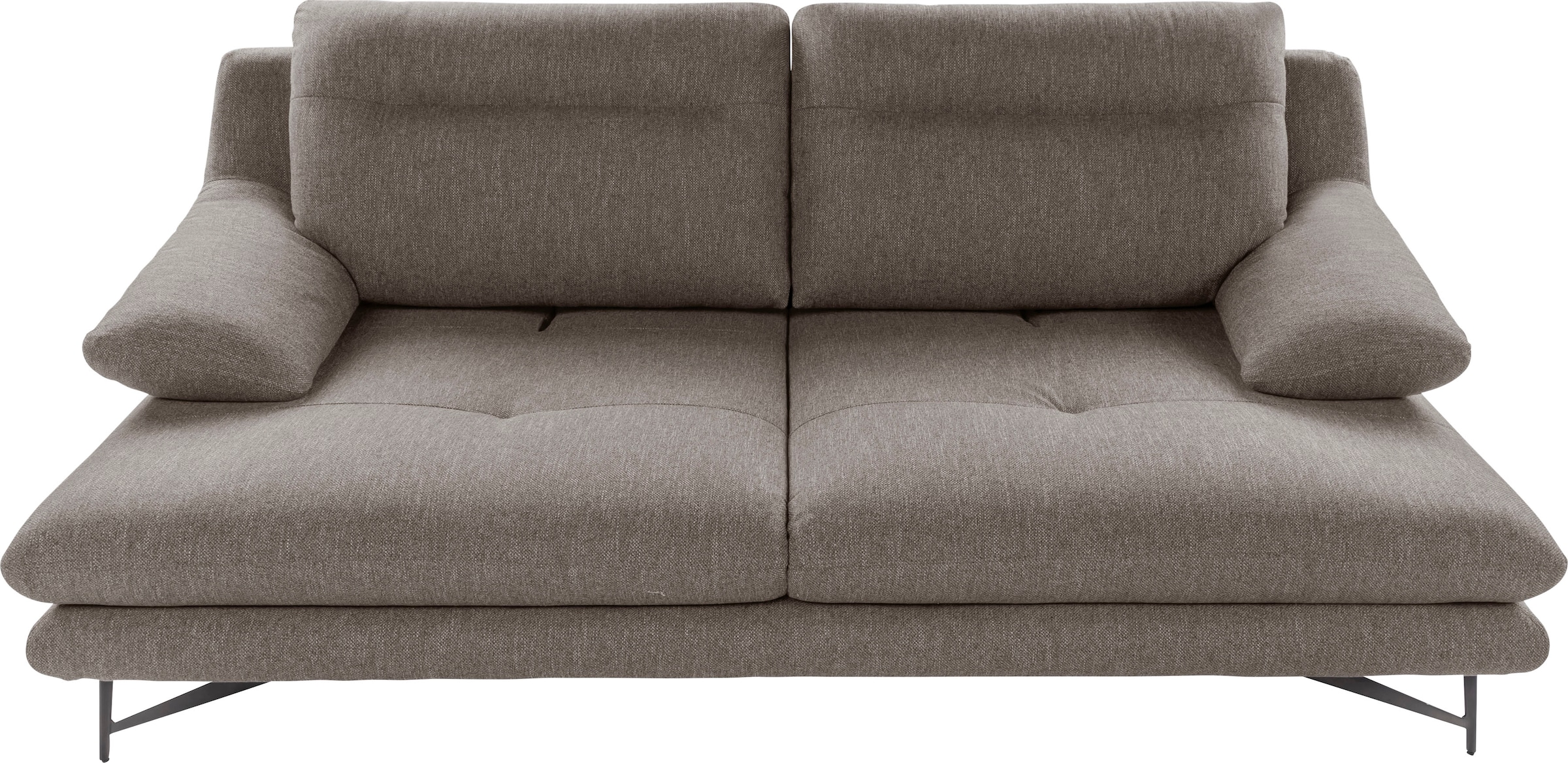 CALIA ITALIA 2,5-Sitzer "Cezanne, elegant und bequem, aufwendige Detailverarbeitung" im Strukturbezug, wahlweise mit Sitztiefenverstellung