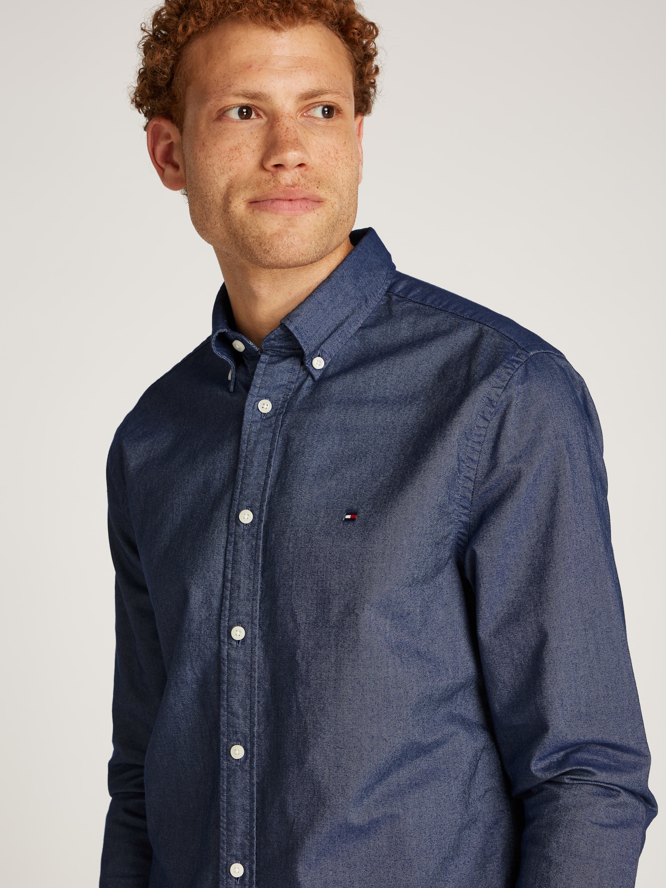 Tommy Hilfiger Langarmhemd »SOLID HERITAGE OXFORD RF SHIRT«