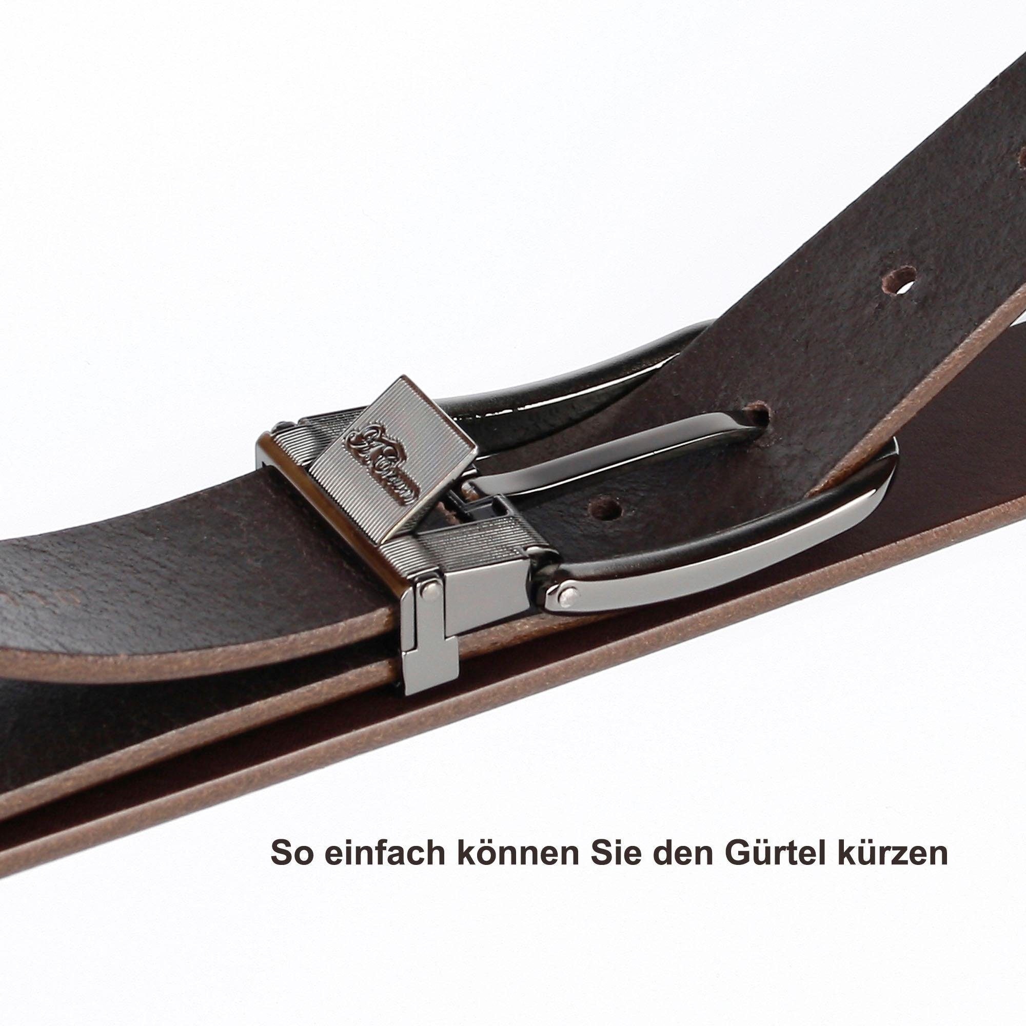 | online Crown Anthoni bestellen breiter Jelmoli-Versand Ledergürtel, Casual-Vollledergürtel cm 3,5