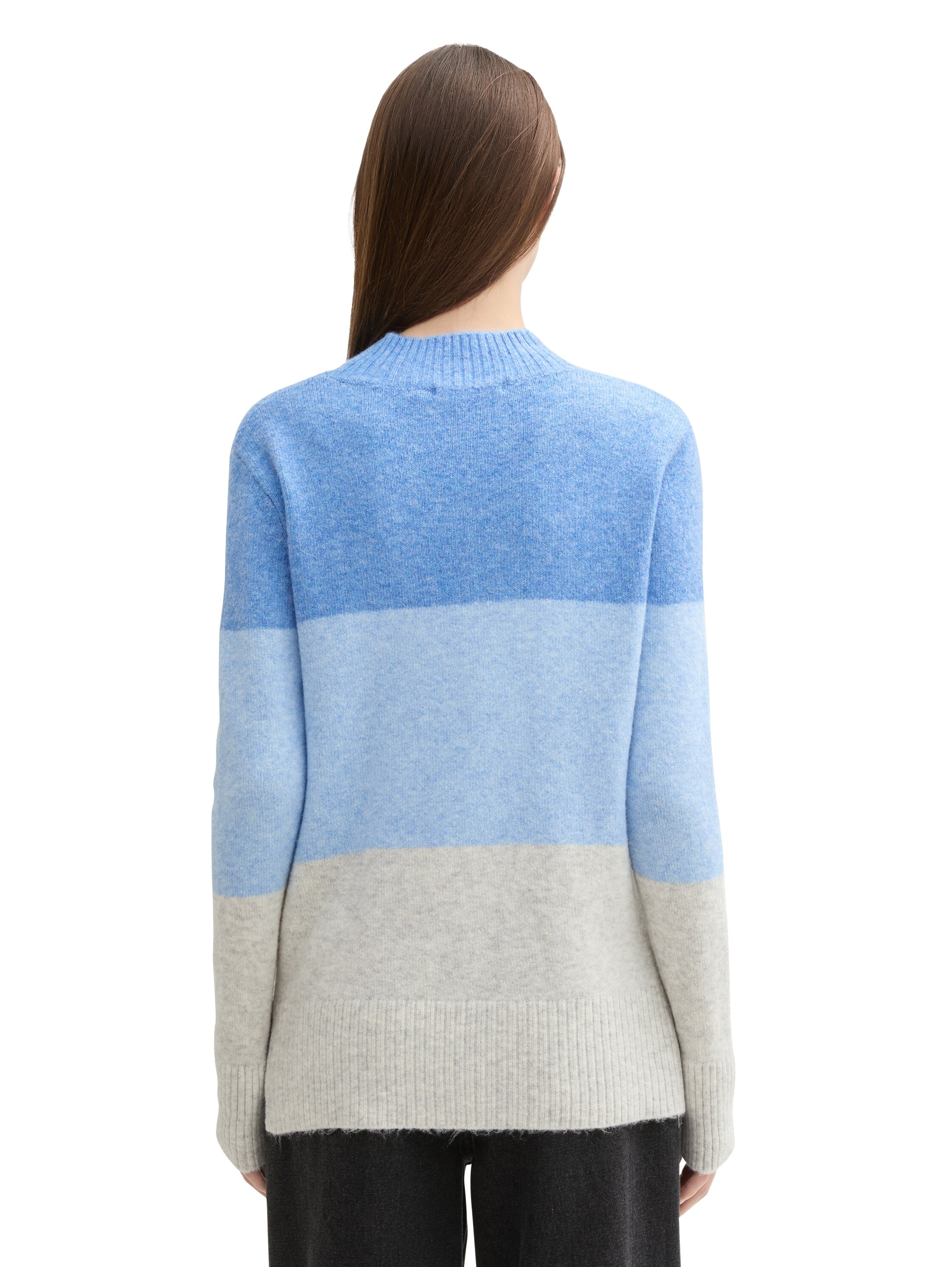 TOM TAILOR Denim Strickpullover, mit Colour Blocking
