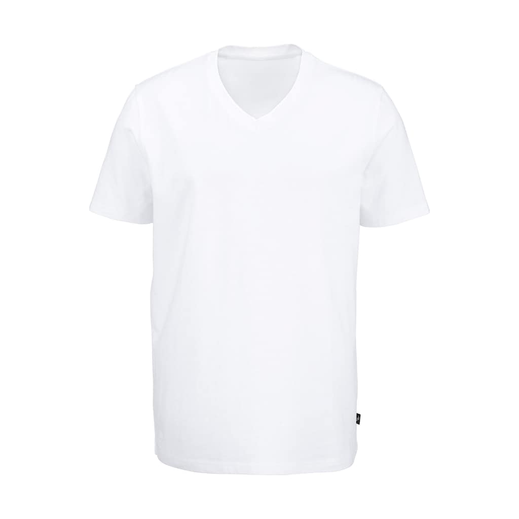 Bruno Banani T-Shirt, (3 tlg., 3er-Pack), mit V-Ausschnitt, perfekte Passform, aus elastischer Baumwolle