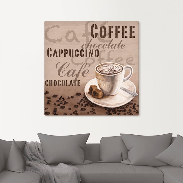 Artland Wandbild »Schokolade - Cappucino«, Getränke, (1 St.), als Alubild,  Leinwandbild, Wandaufkleber oder Poster in versch. Grössen online bestellen  | Jelmoli-Versand
