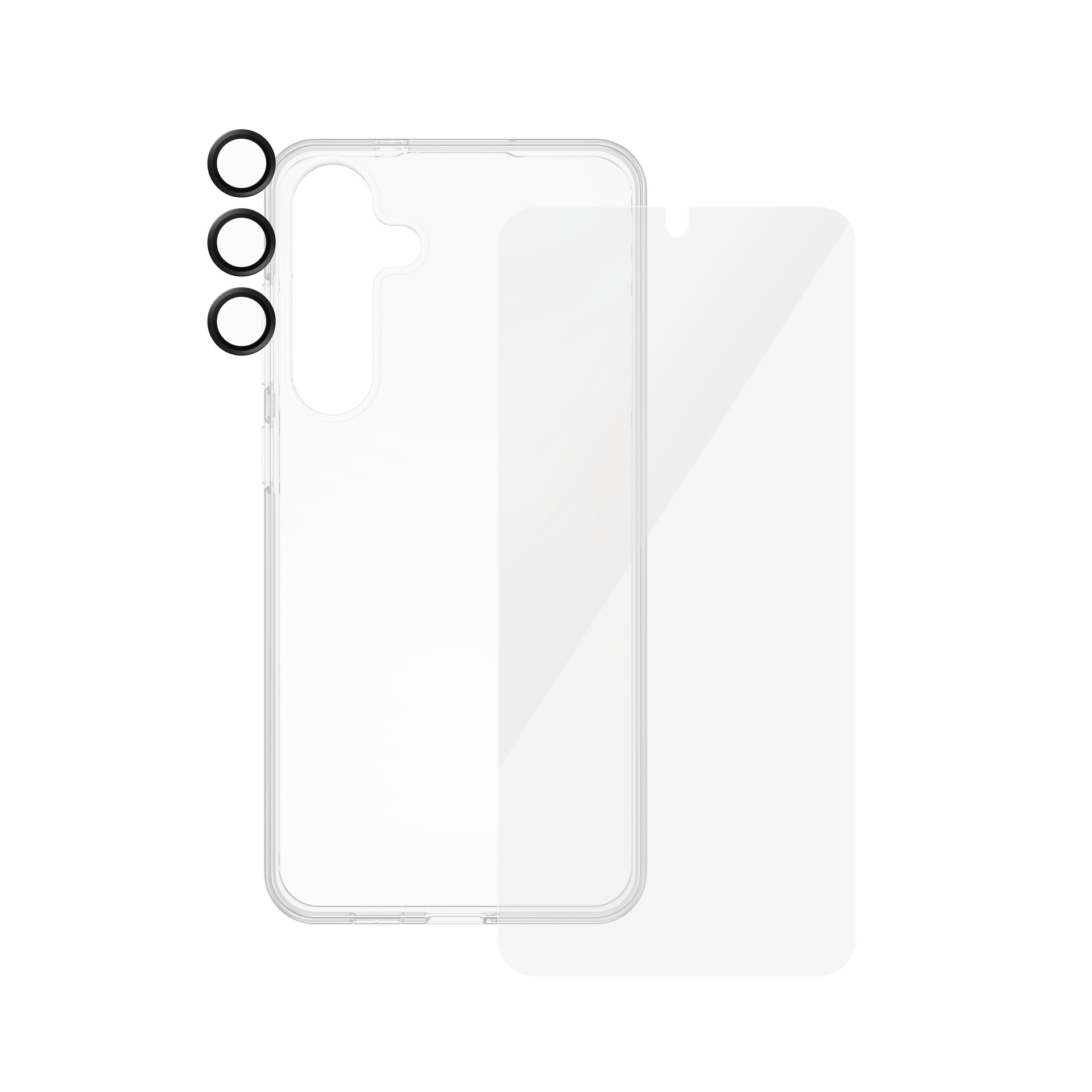 SAFE by PanzerGlass Displayschutzglas »3-in-1 Bundle Set Screen Protector, Case und Camera Lens Protector«, für Samsung Galaxy S24+, Displayschutzfolie, stossfest, kratzbeständig