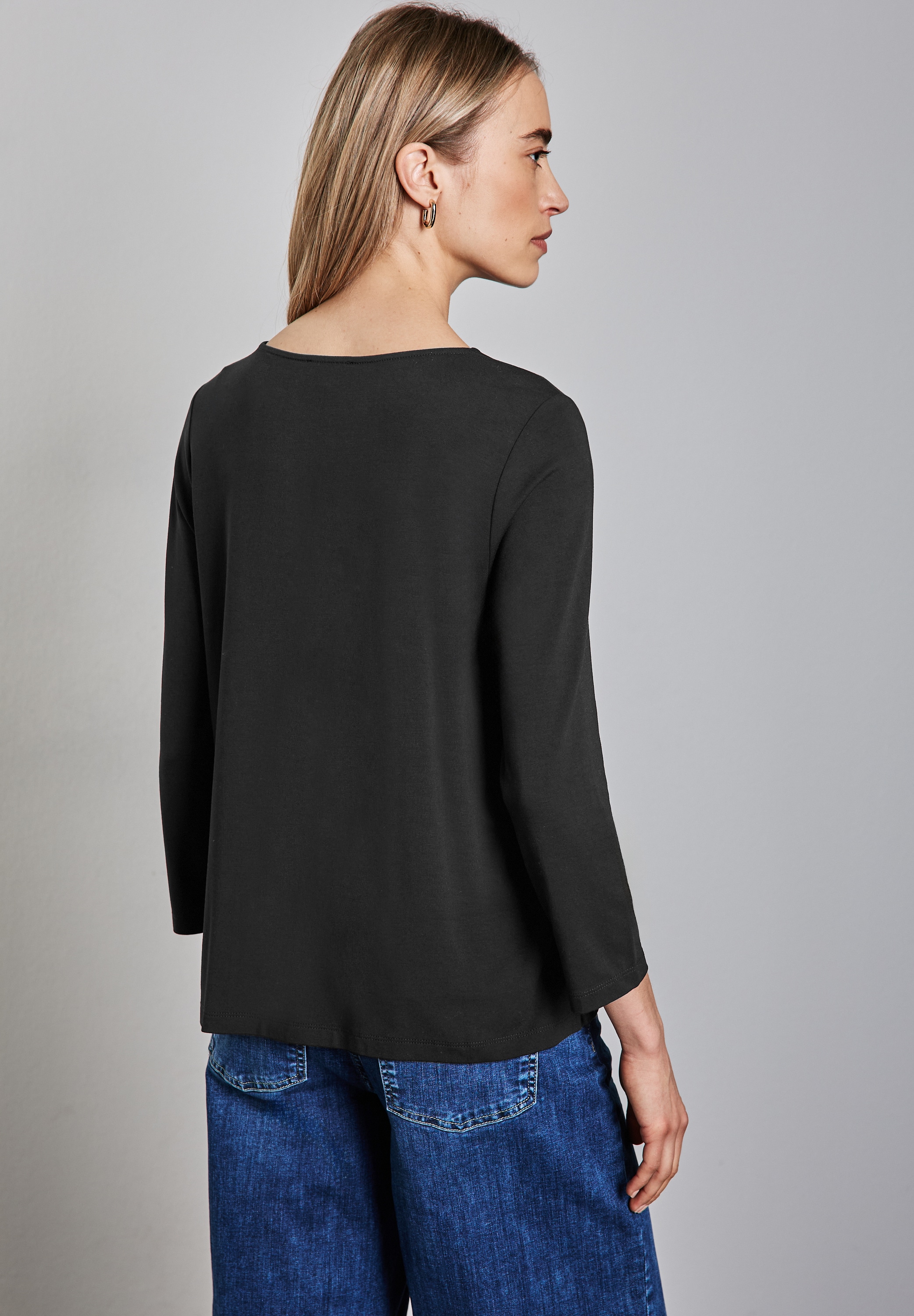 STREET ONE 3/4-Arm-Shirt, mit Cut-Out Ausschnitt