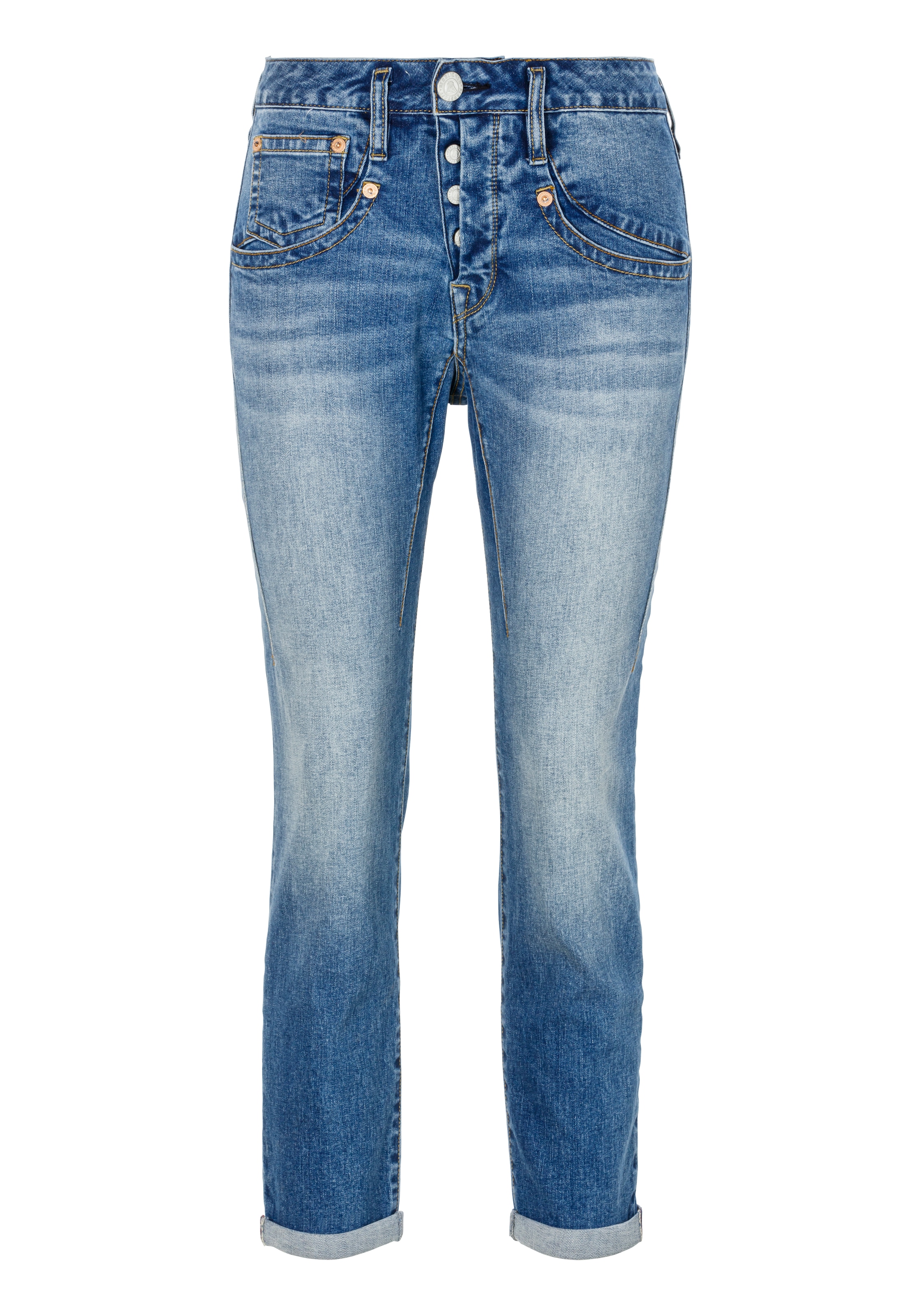 Herrlicher 7/8-Jeans »Shyra Cropped Organic Denim«, mit halb verdeckter Knopfleiste