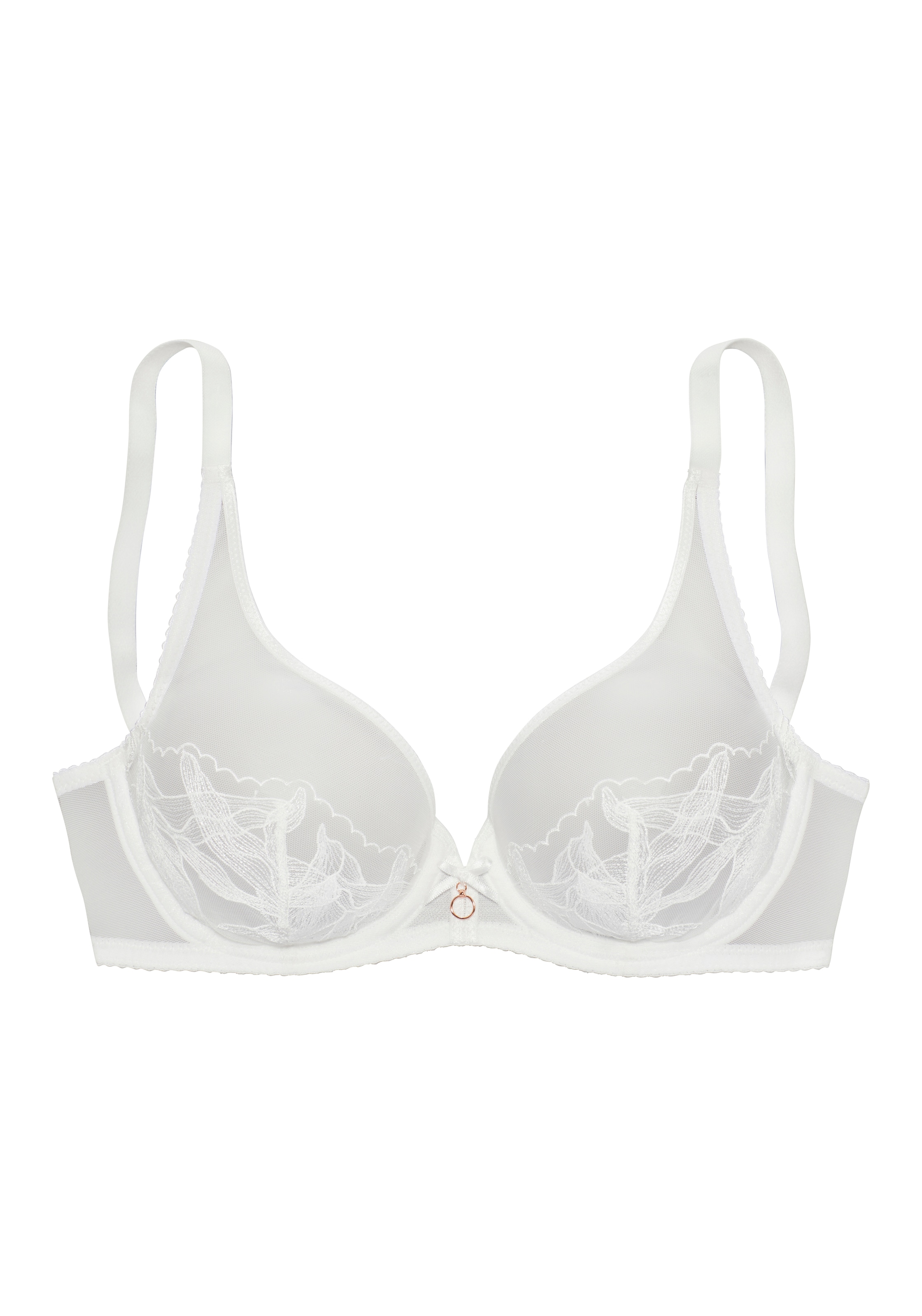 LASCANA Bügel-BH »Gabriella«, mit hauchzarter Stickerei, transparente Unterwäsche