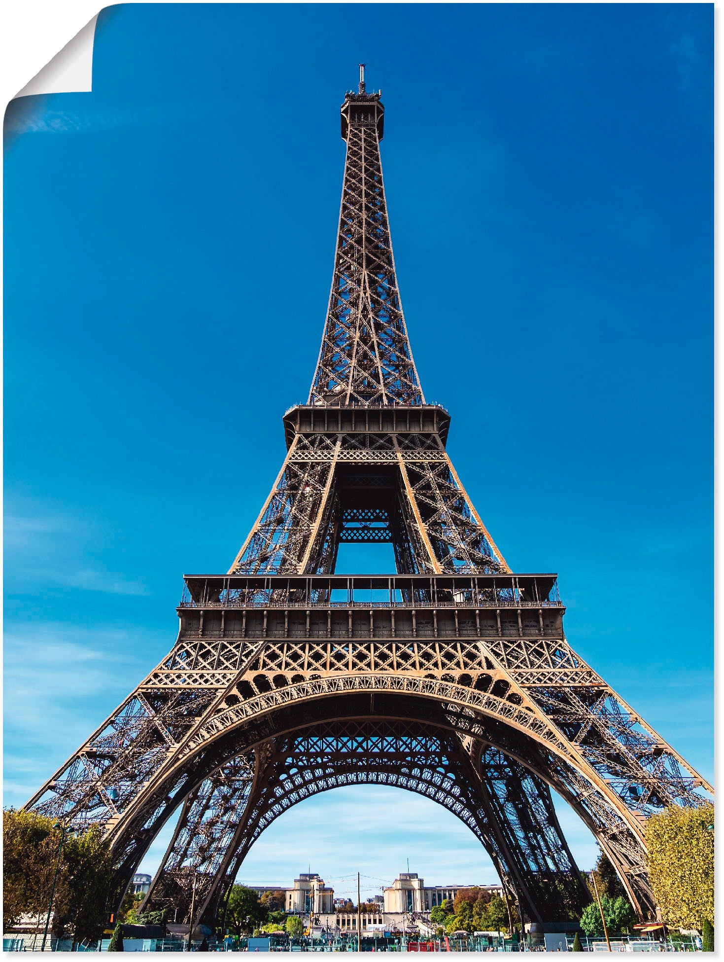 Artland Wandbild »Blick auf den Eiffelturm in Paris II«, Gebäude, (1 St.),  als Alubild, Leinwandbild, Wandaufkleber oder Poster in versch. Grössen  online bestellen | Jelmoli-Versand