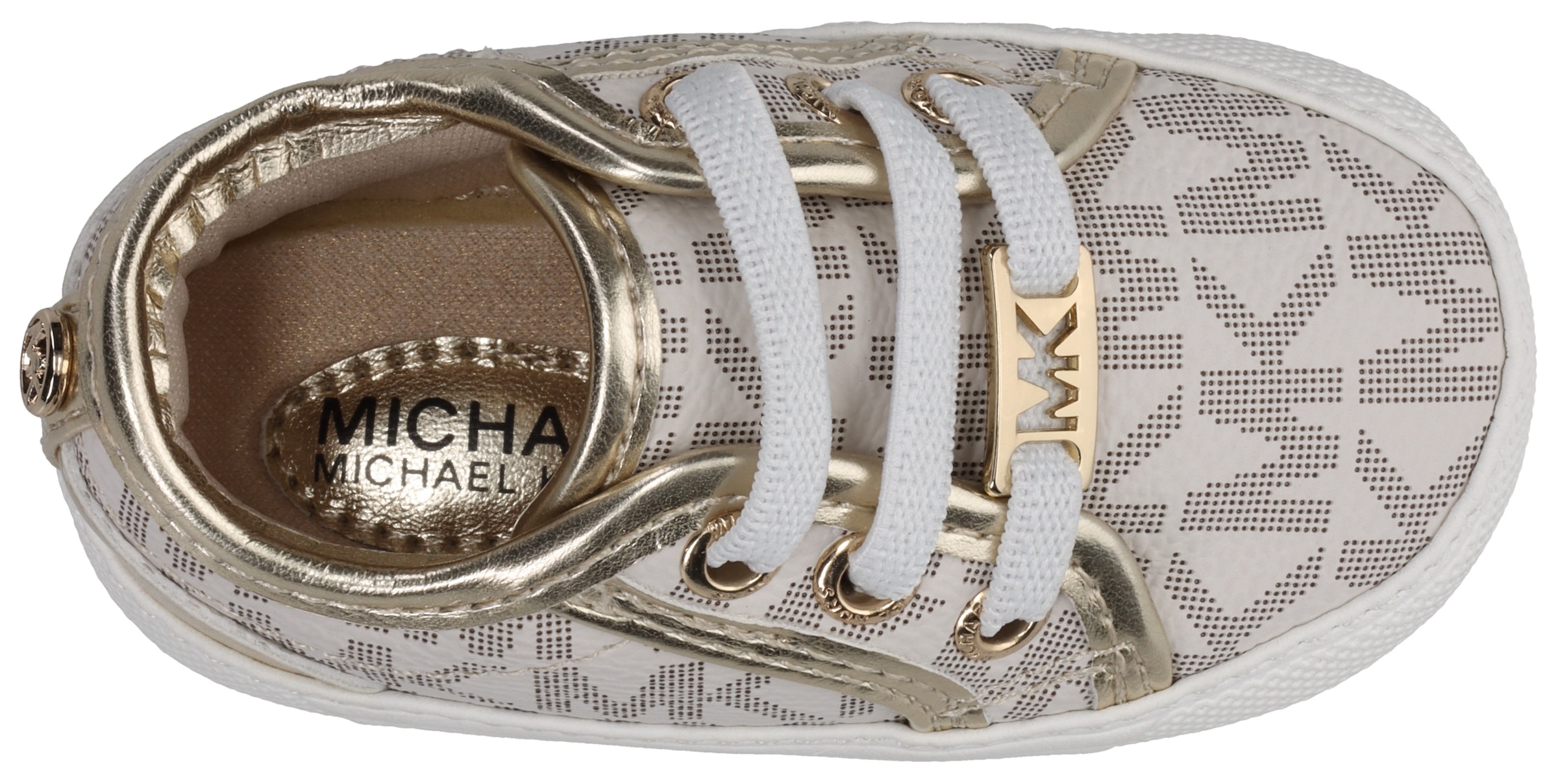 MICHAEL KORS KIDS Sneaker »BABY BRITTANIA«, Babyschuh, Schlupfschuh mit Marken Monogramm auf der weichen Laufsohle