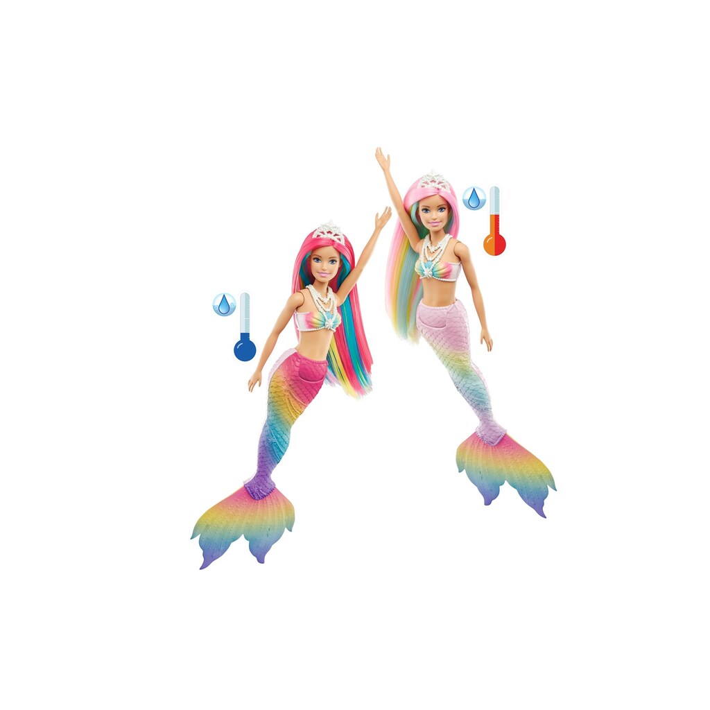 Barbie Spielfigur »Puppe Dreamtopia Regenbogen Meerjungfrau mit Farbwechsel«