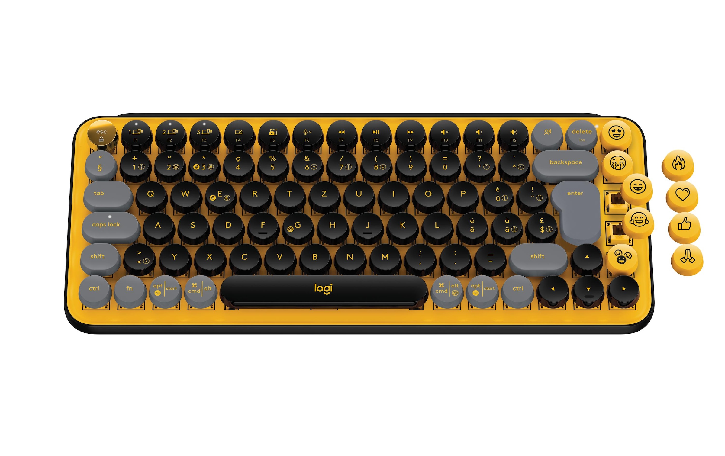 Logitech Wireless-Tastatur »POP Keys Blast Yellow«