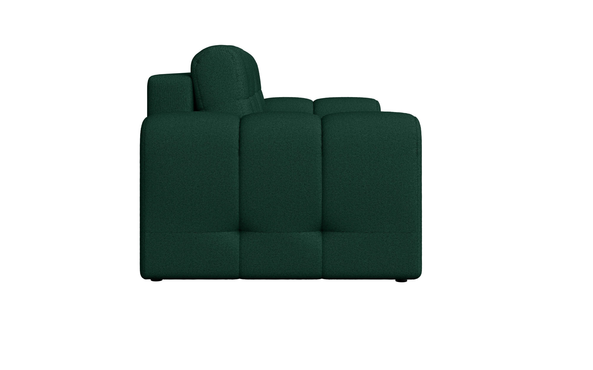 INOSIGN 2-Sitzer »Manilla, trendige Steppung, 2 Rückenkissen, B/T/H 195/107/91 cm«, mit Wellenunterfederung, in verschiedenen Materialien und Farben