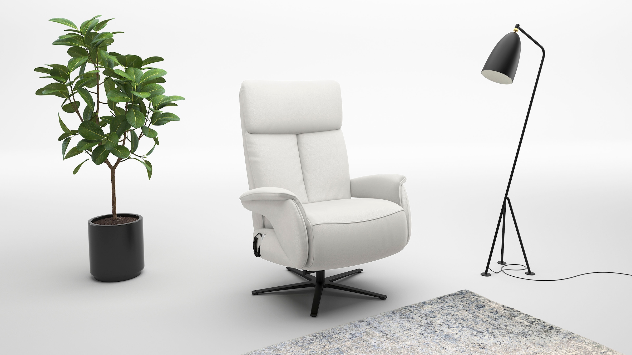 sit&more TV-Sessel "Triple Seven Xtra large, bis 200kg belastbar, mit Herz-Waage Funktion" inkl. Kopfteil- & Drehfunktion, wahlweise mit Akku und Aufstehhilfe