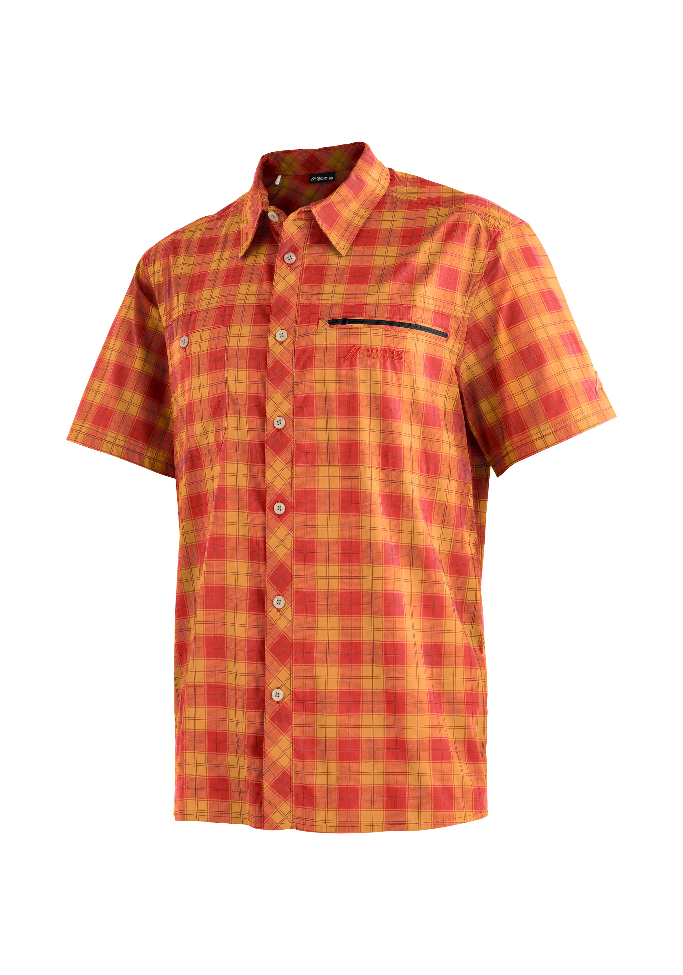 Sports Jelmoli-Versand Outdoorhemd atmungsaktives Herrenhemd, S/S »Kasen Karohemd | kaufen kurzarm M«, online Maier Wanderhemd,