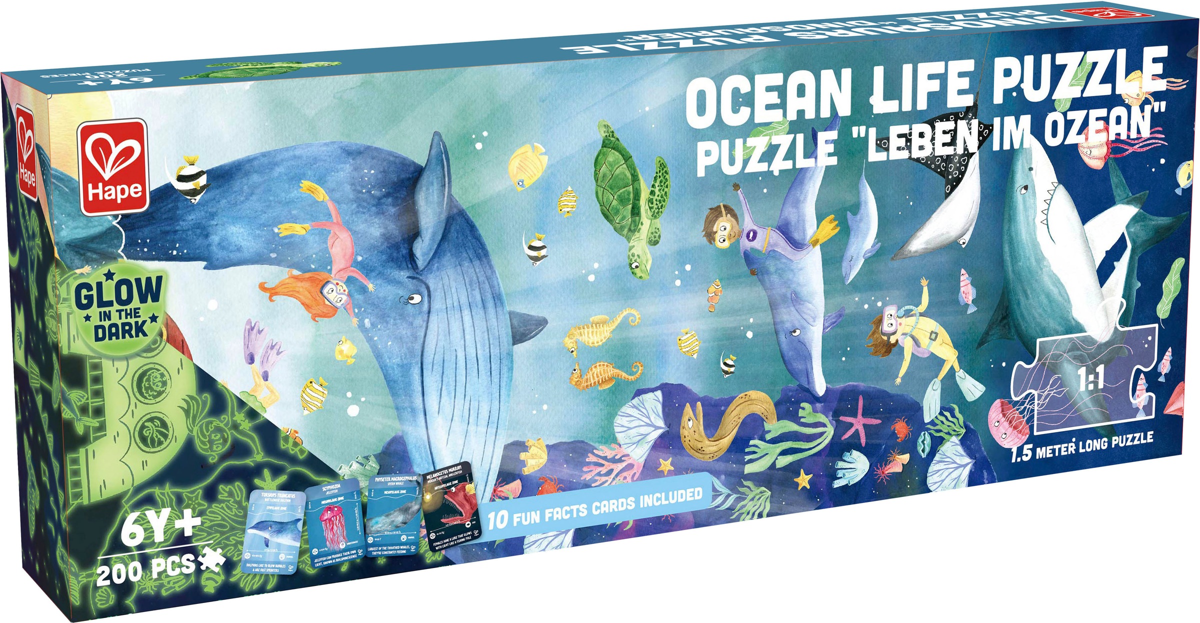 Hape Puzzle »Leben im Ozean«, leuchtet im Dunkeln