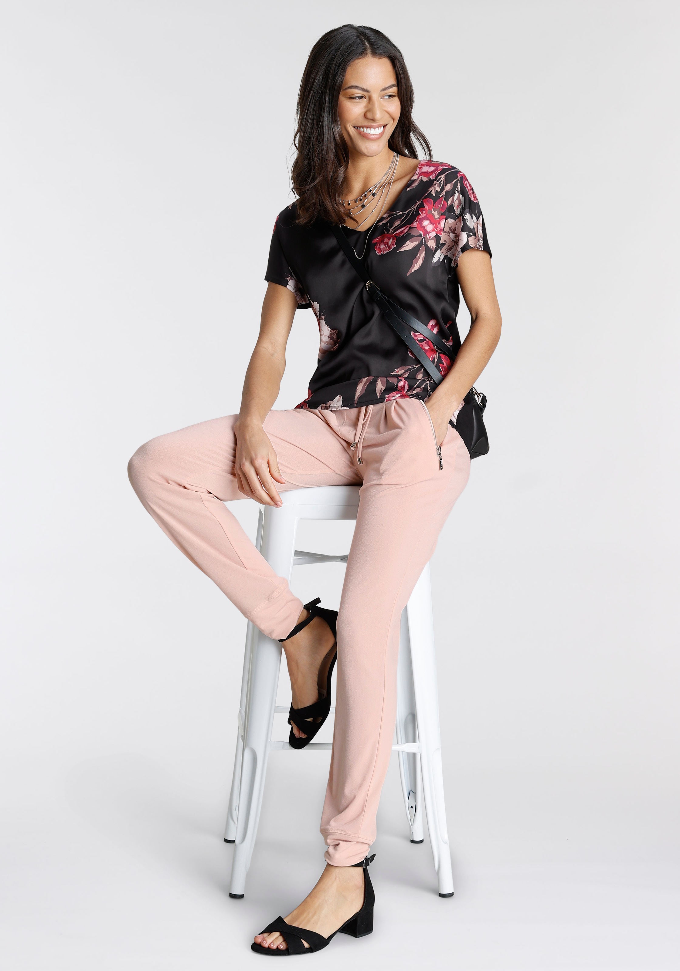 Laura Scott im online shoppen Schweiz Shirtbluse, Jelmoli-Versand Materialmix bei