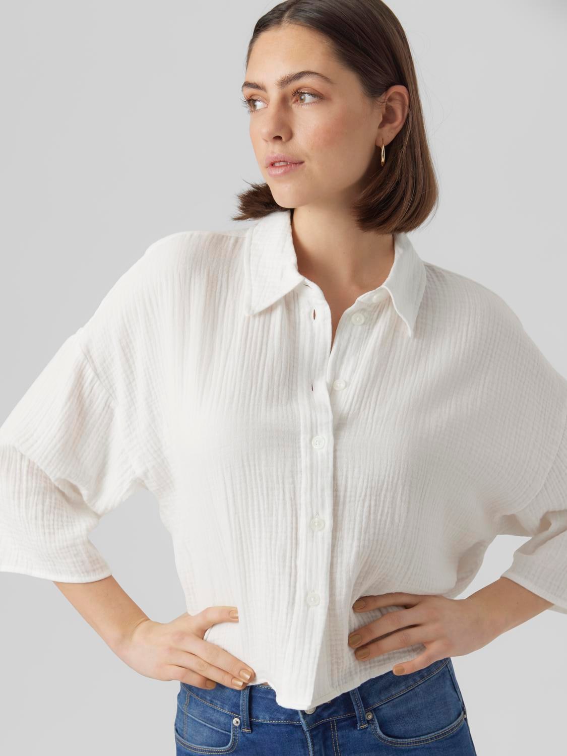 Vero Moda Hemdbluse »VMNATALI CROP SHIRT WVN NOOS«