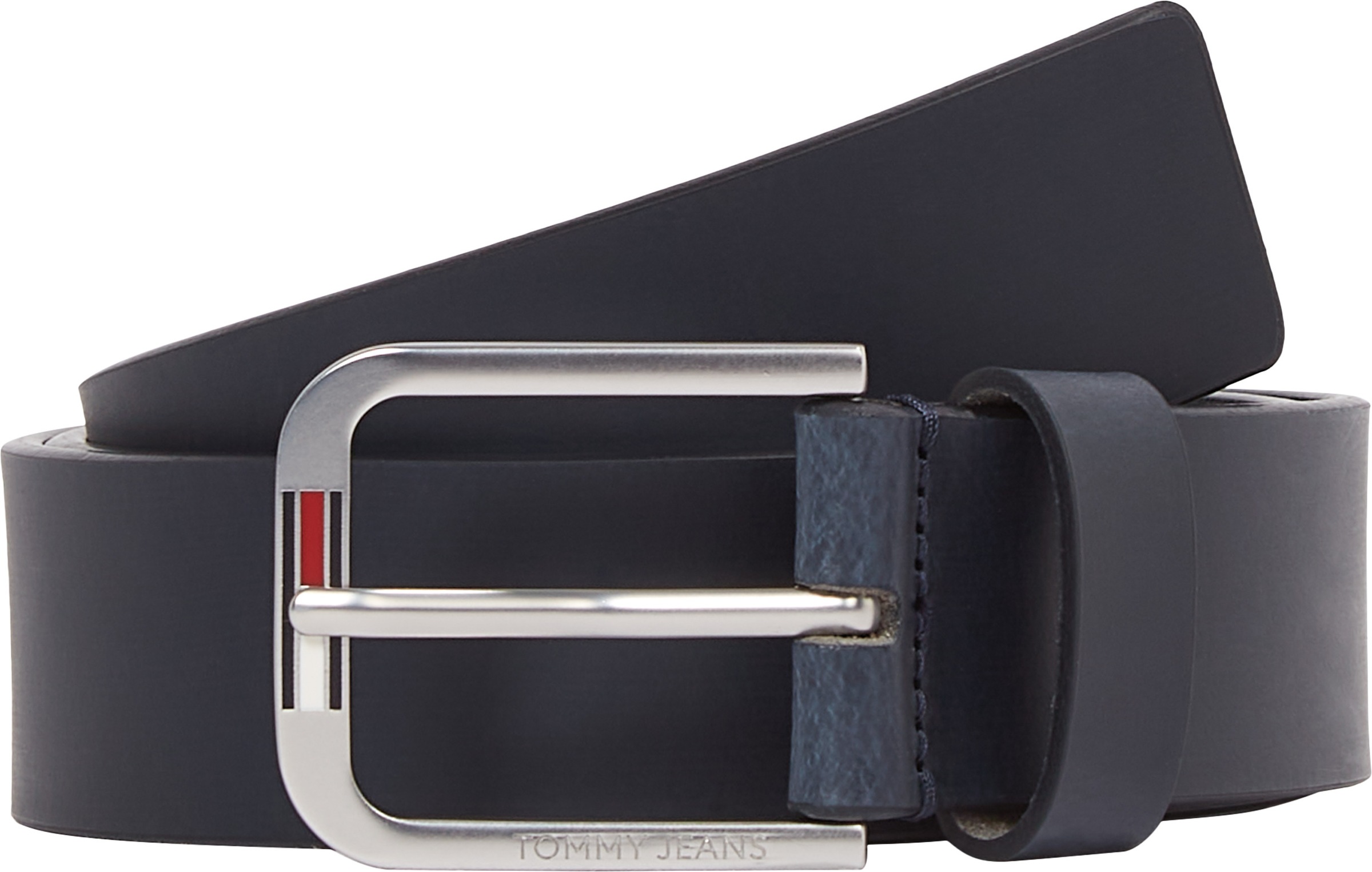 Tommy Jeans Ledergürtel »TJM AUSTIN 3.5«, Einfachdornschliesse mit Logo, weiche Haptik