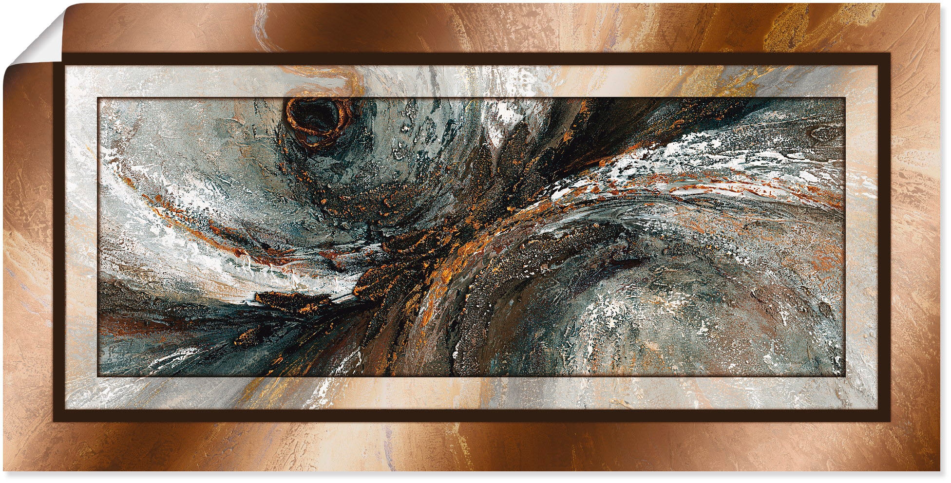 Artland Wandbild "Gold Abstrakt 2" Gegenstandslos 1 Stk. tlg. als Alubild, Leinwandbild, Poster in verschied. Grössen